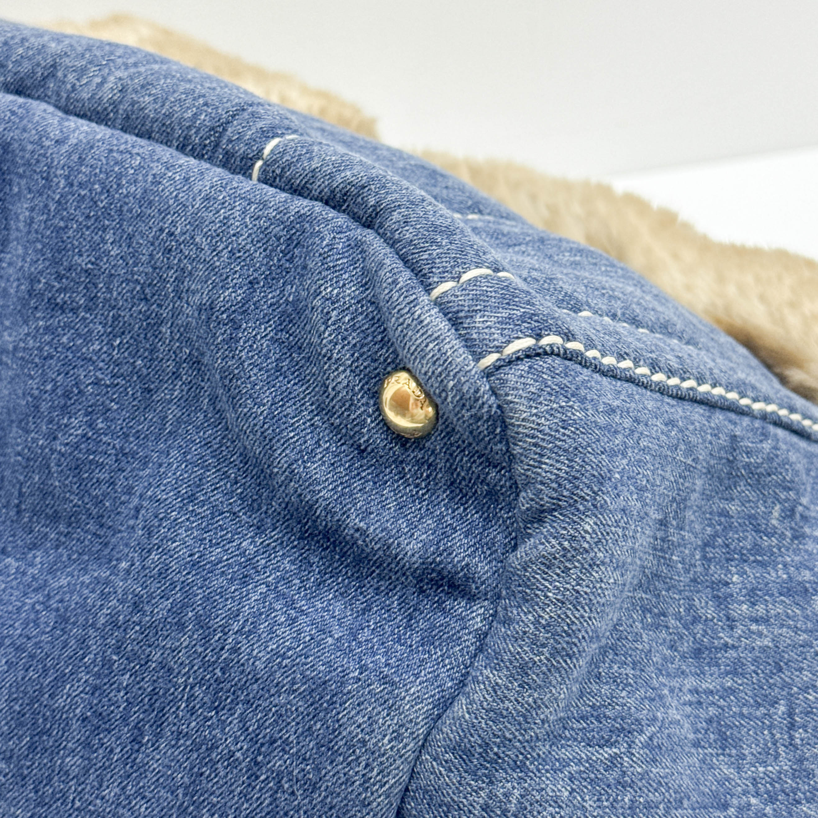 Vintage Blue Denim Two Way Bag