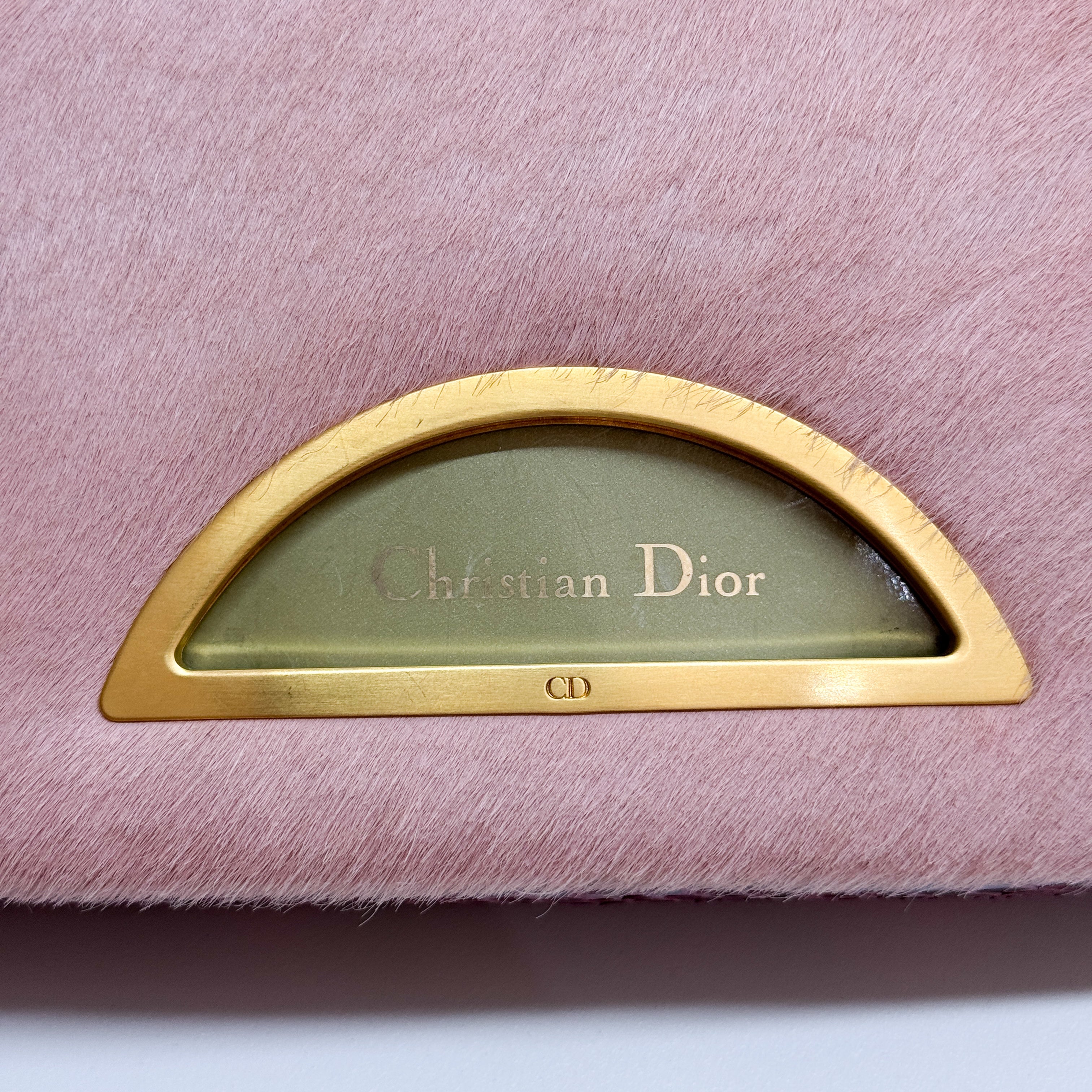 Malice Pearl Chain Pink Pony Hair Snake Skin Print Shoulder Bag