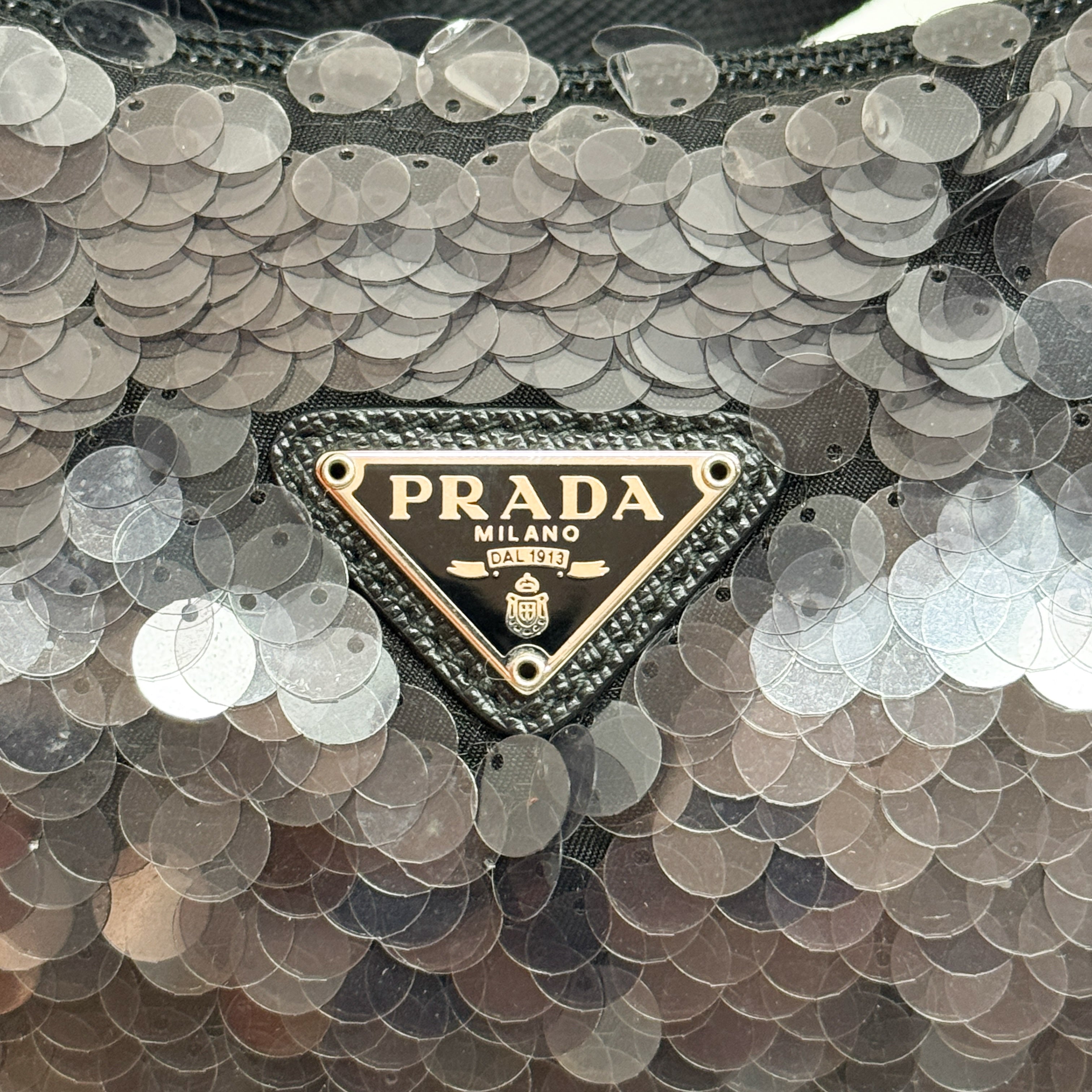 Vintage Black Sequin Shoulder Bag