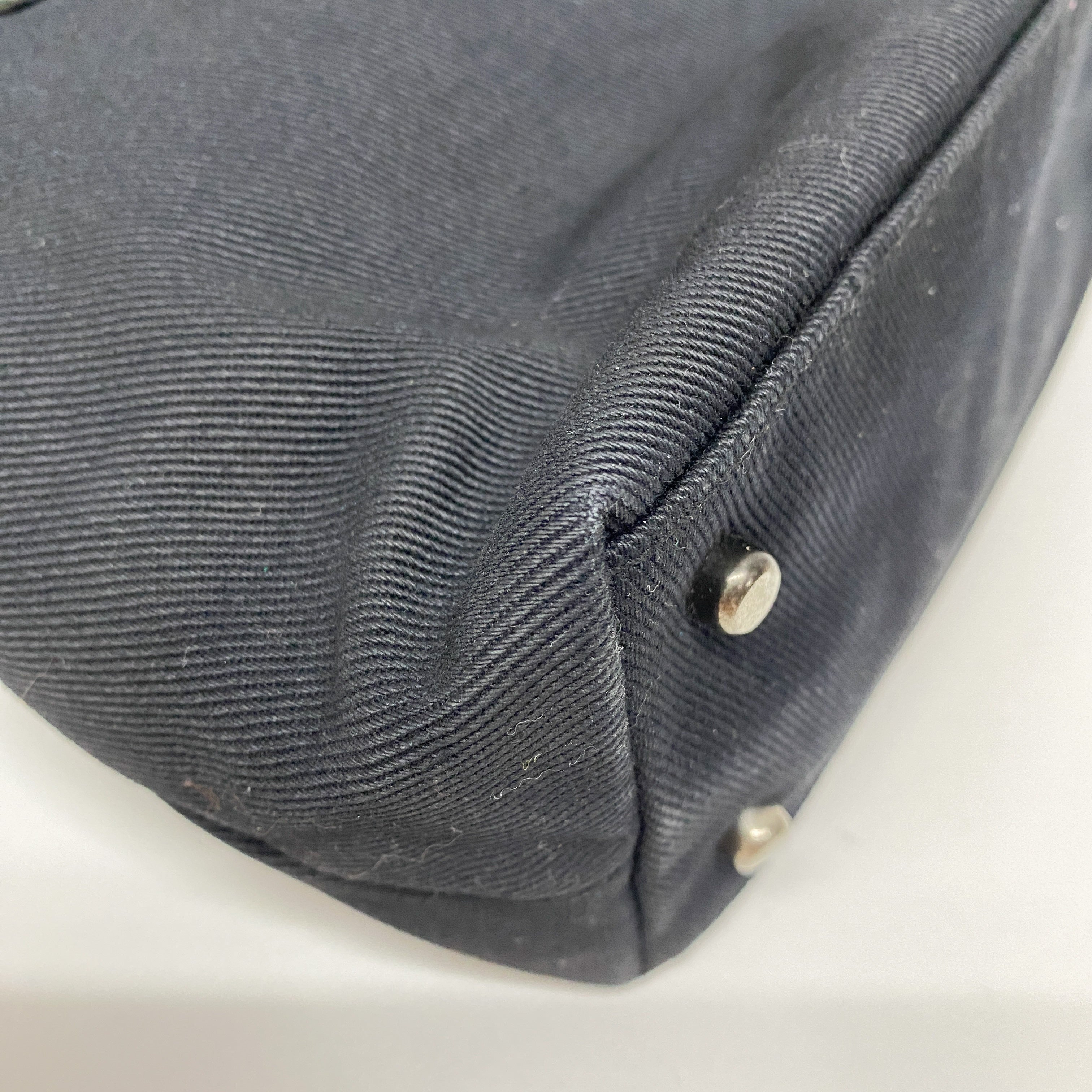 Black Canvas Tote Shoulder Bag