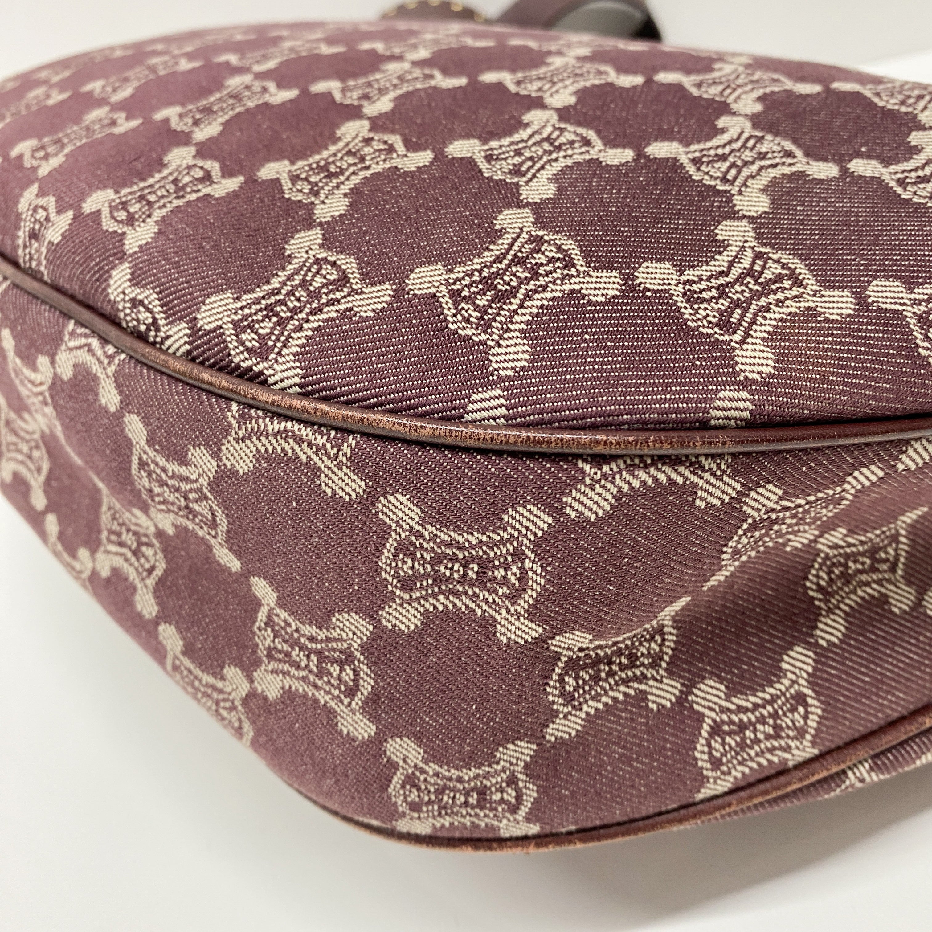 Paris Macadam Purple Denim Hobo Bag