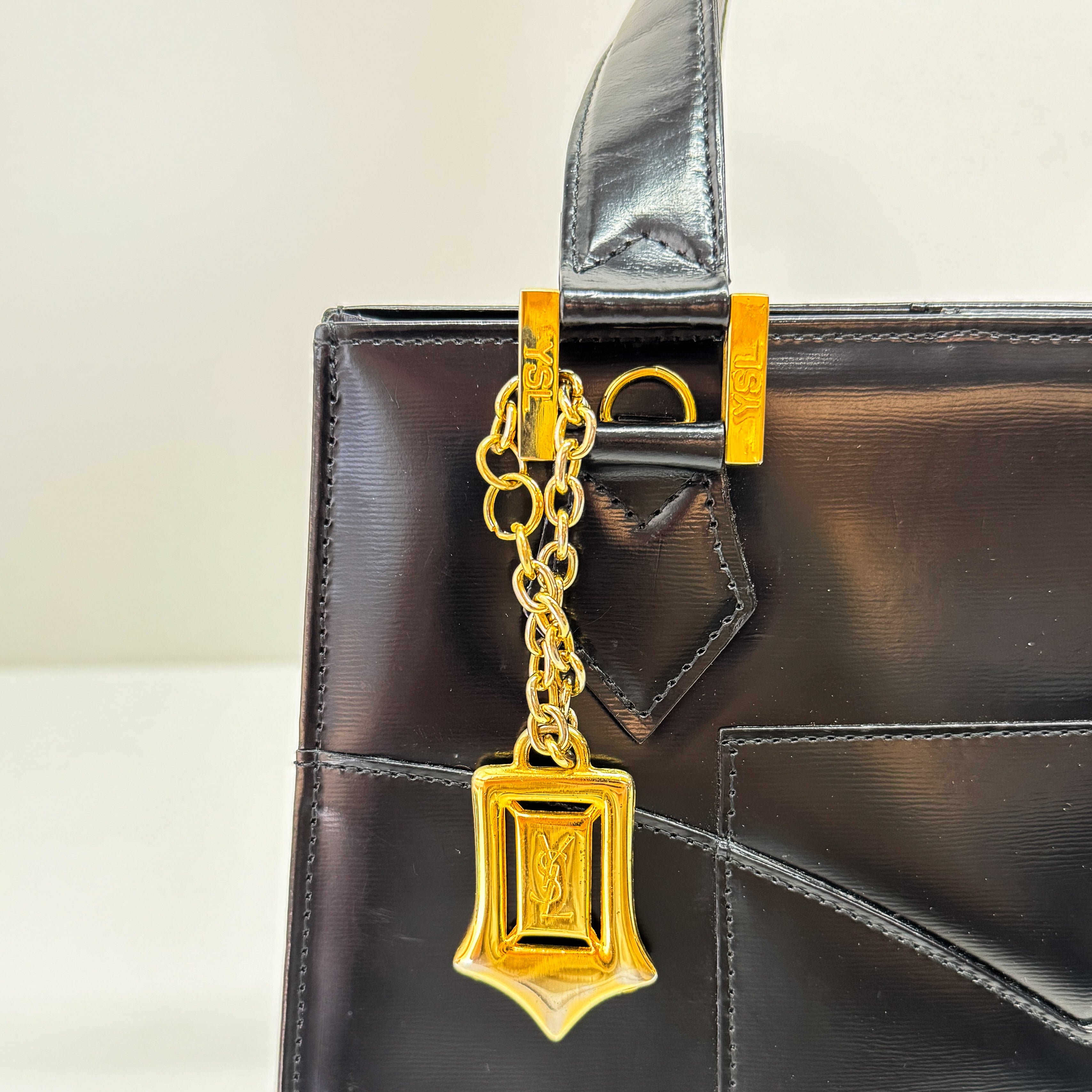 Black Patent Leather Handbag