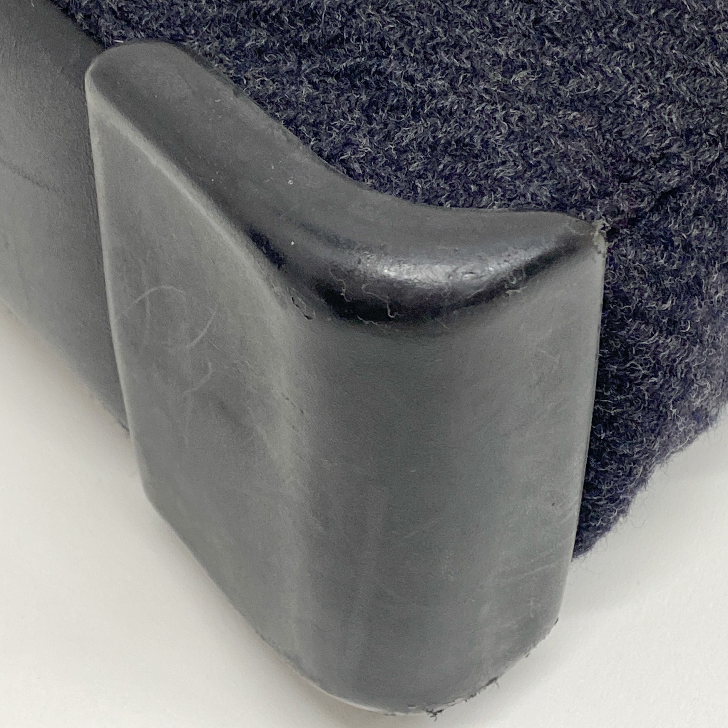 Vintage Black Wool Shoulder Bag