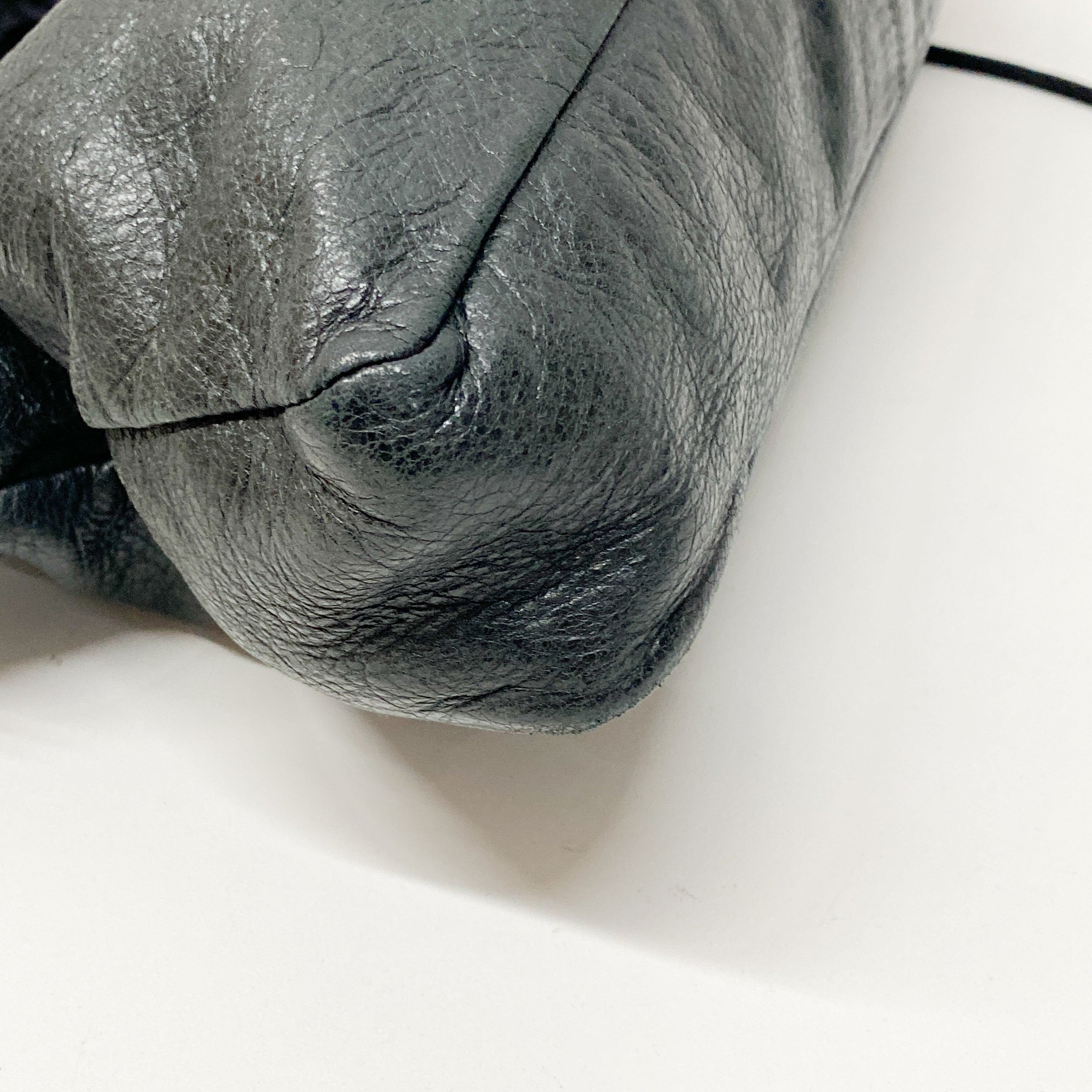 Mini City Black Calfskin Leather Two Way Bag