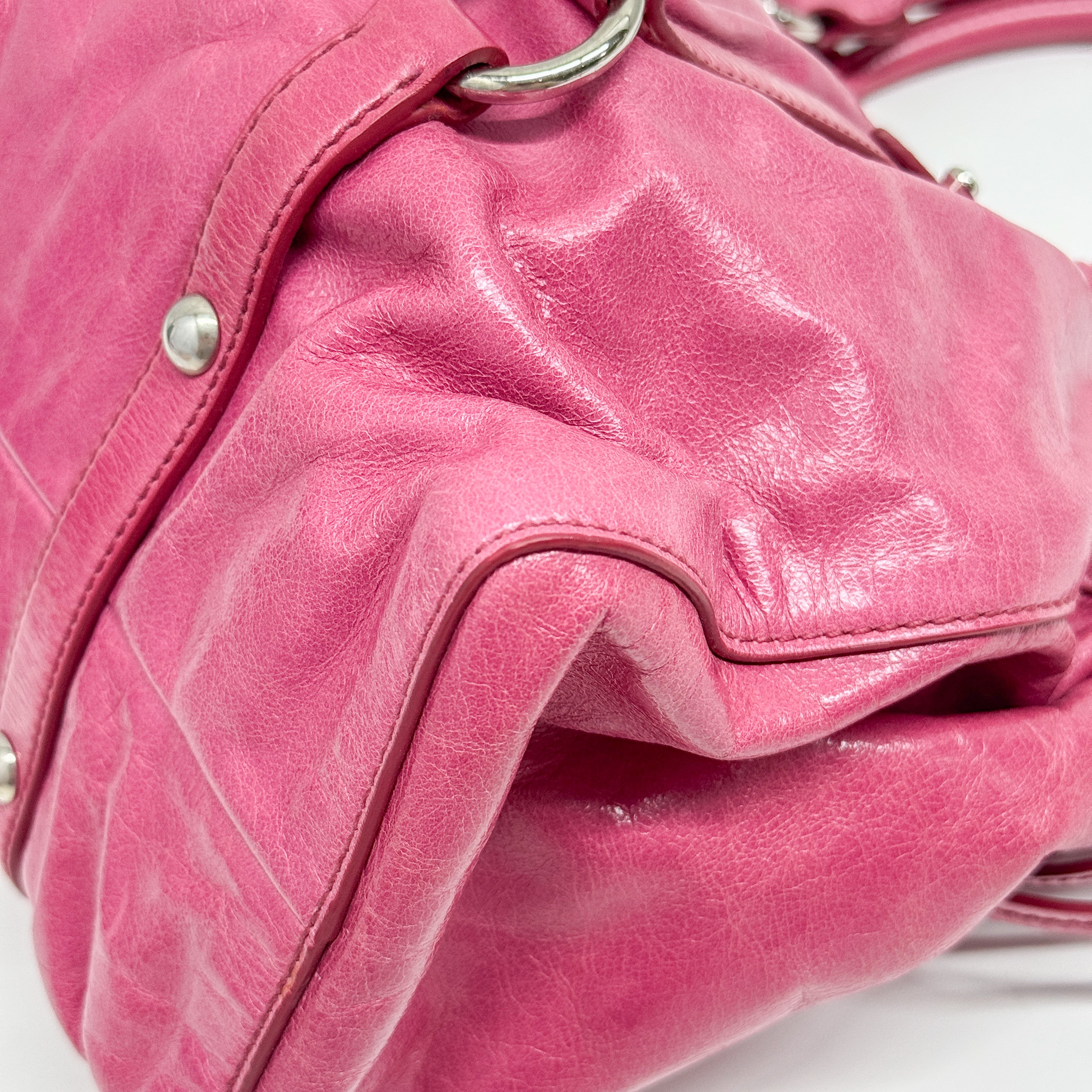 Vitello Bauletto Calfskin Leather Two Way Bag