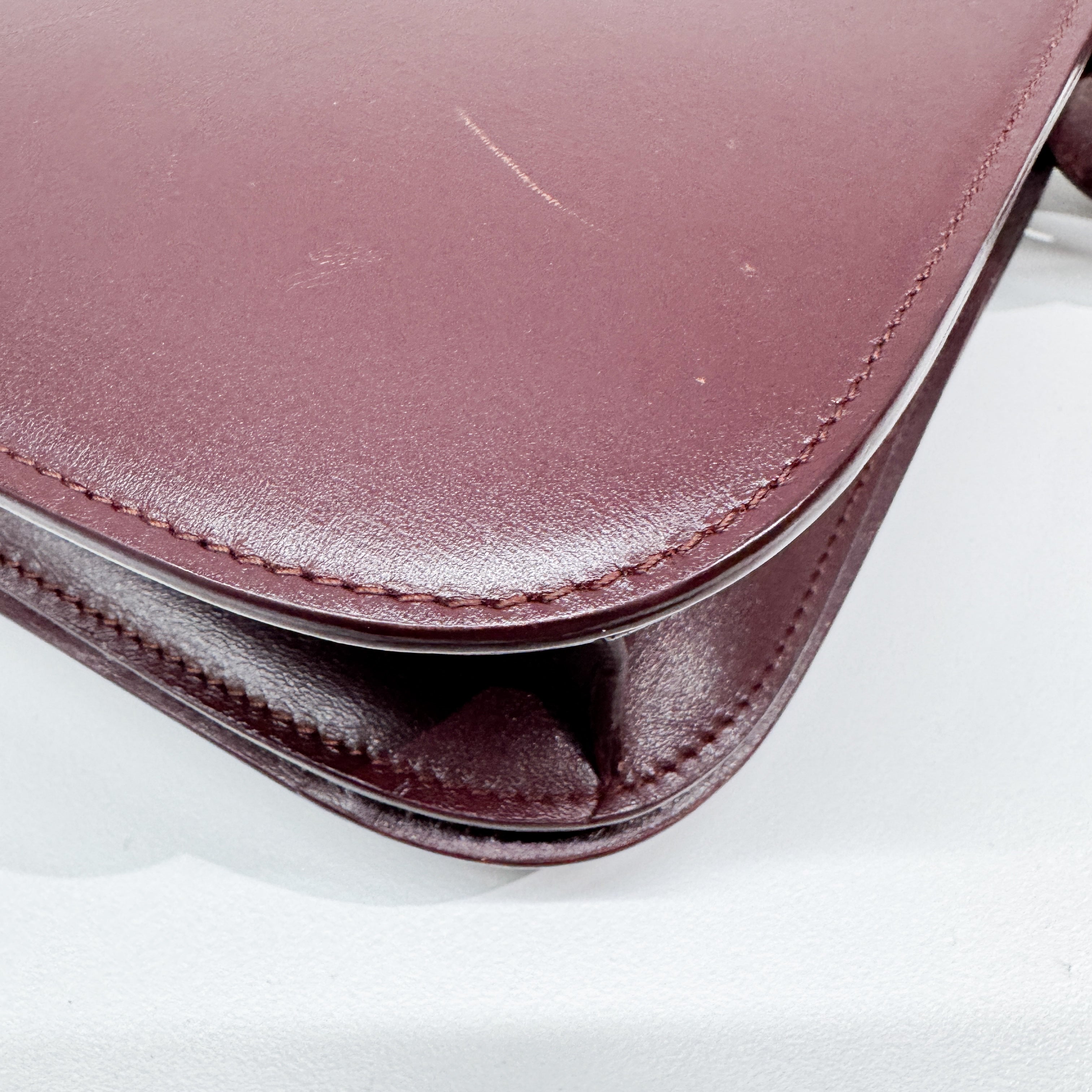 Vintage Red Leather Shoulder Bag