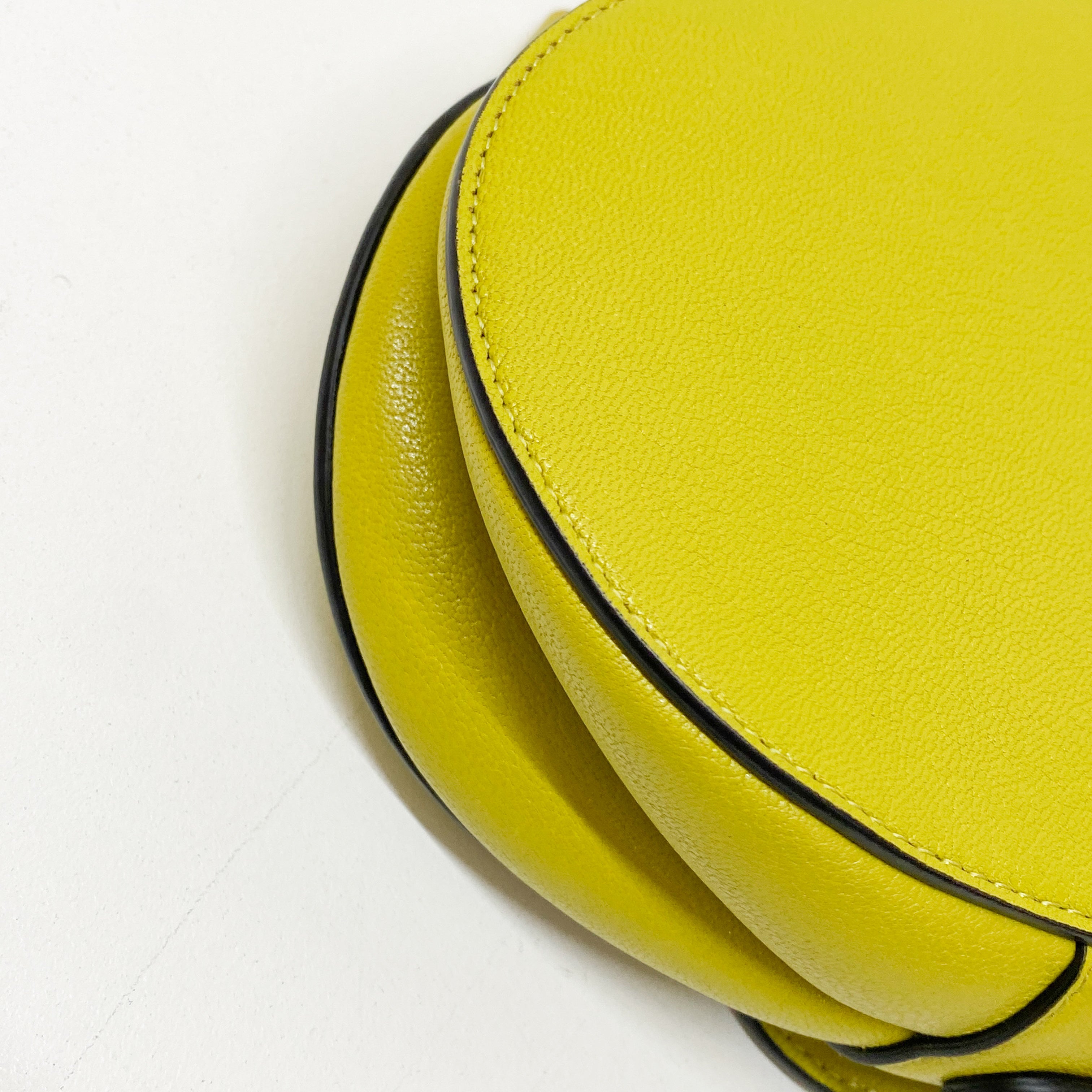 Saddle Green Leather Hand Bag