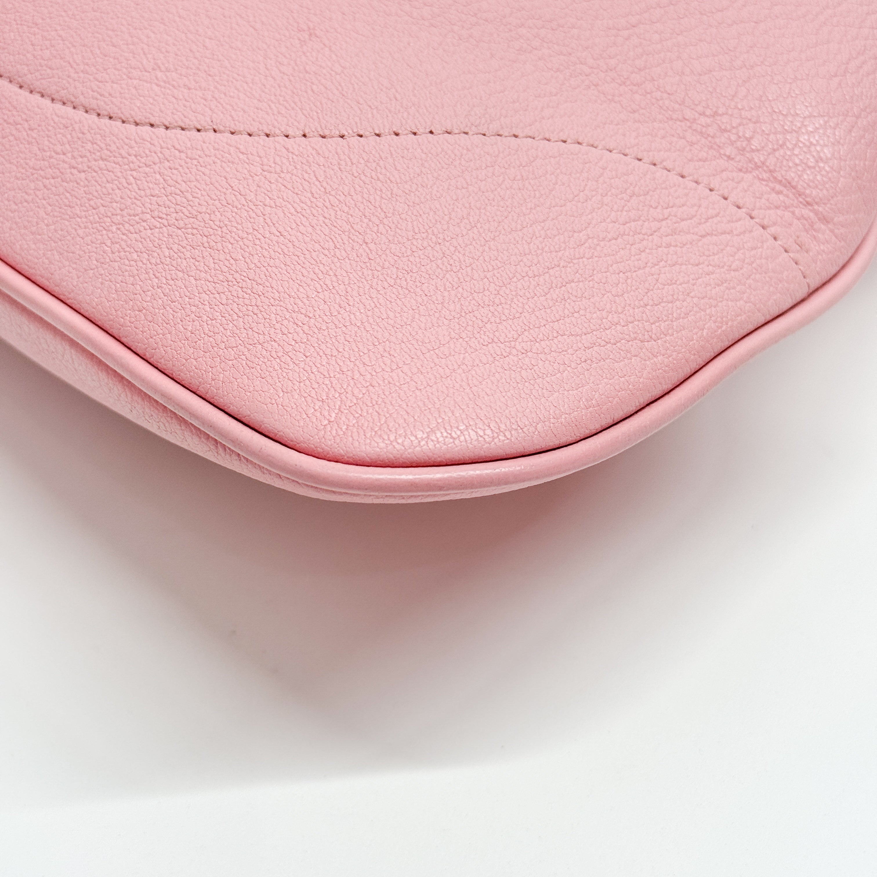 Pink Leather Shoulder Bag