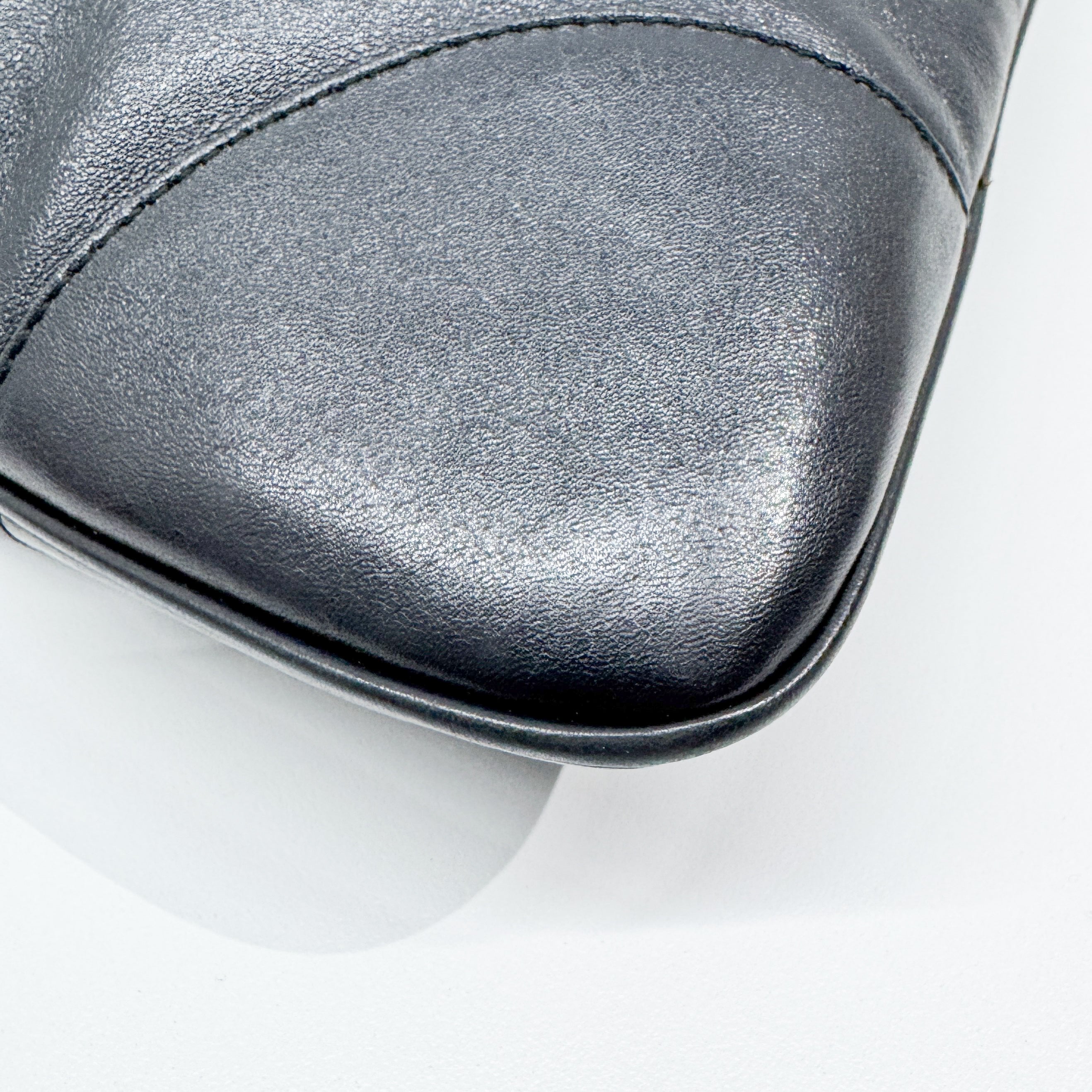 Black Leather Hobo Bag