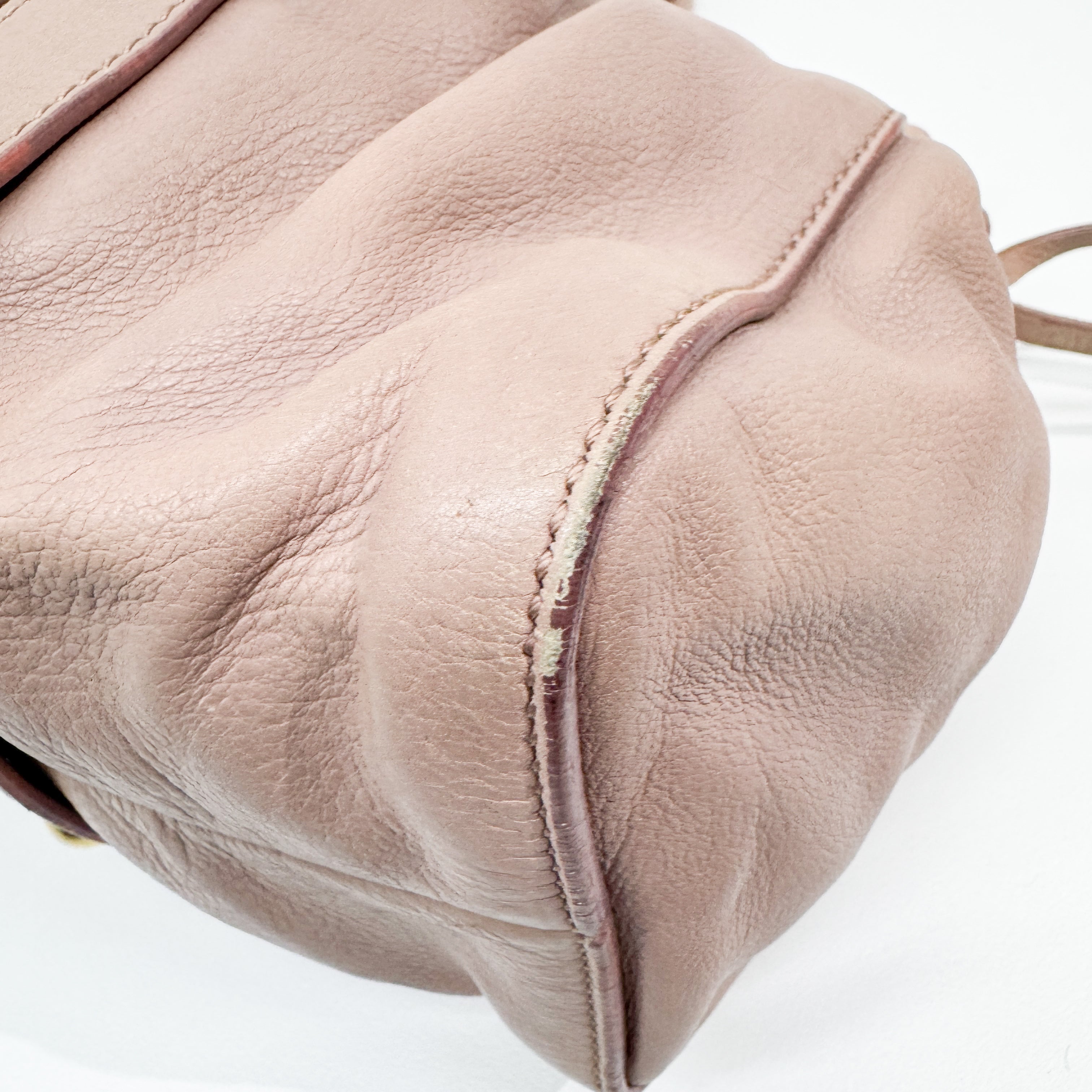 Vitello Pink Leather Two Way Bag