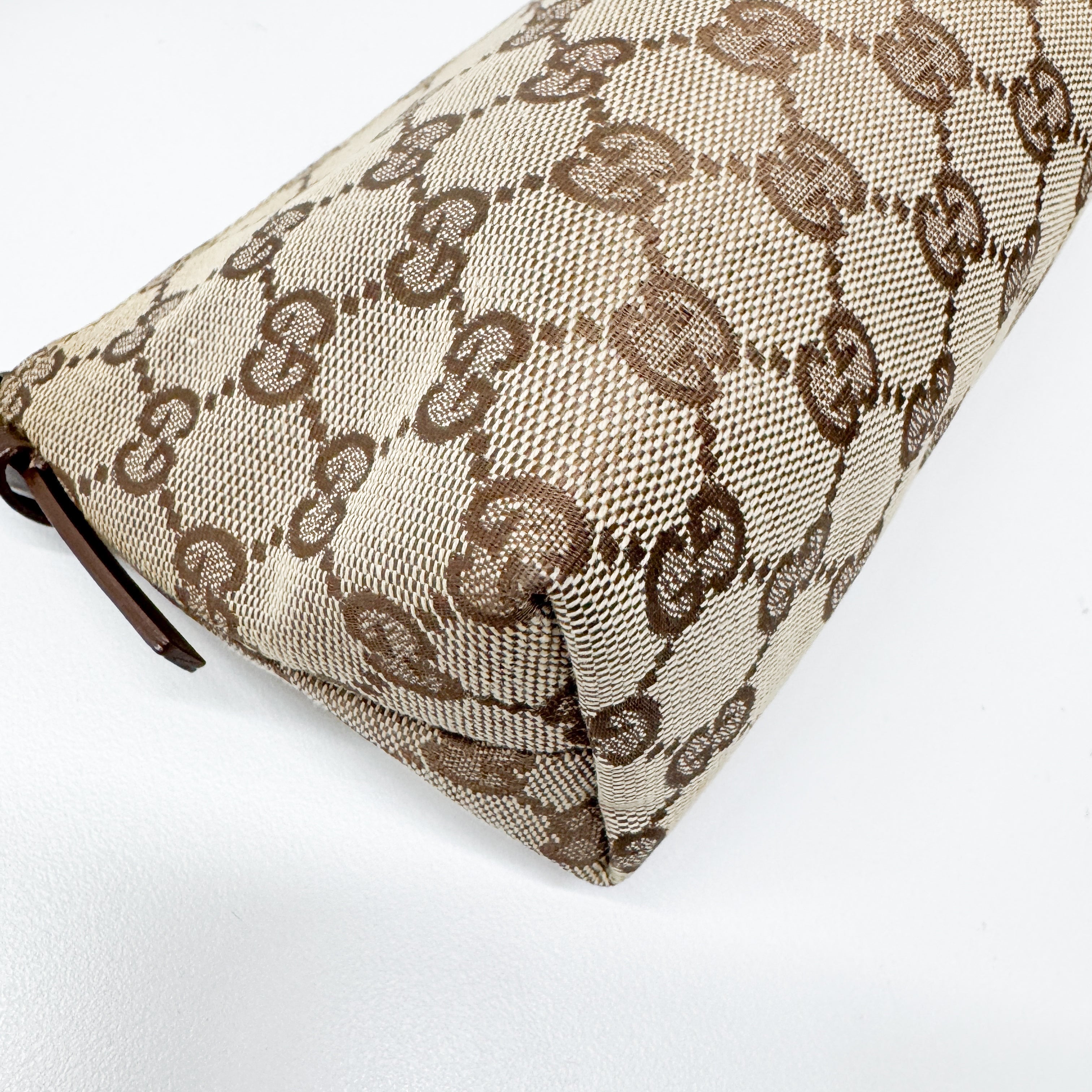 GG Brown Canvas Shoulder Bag