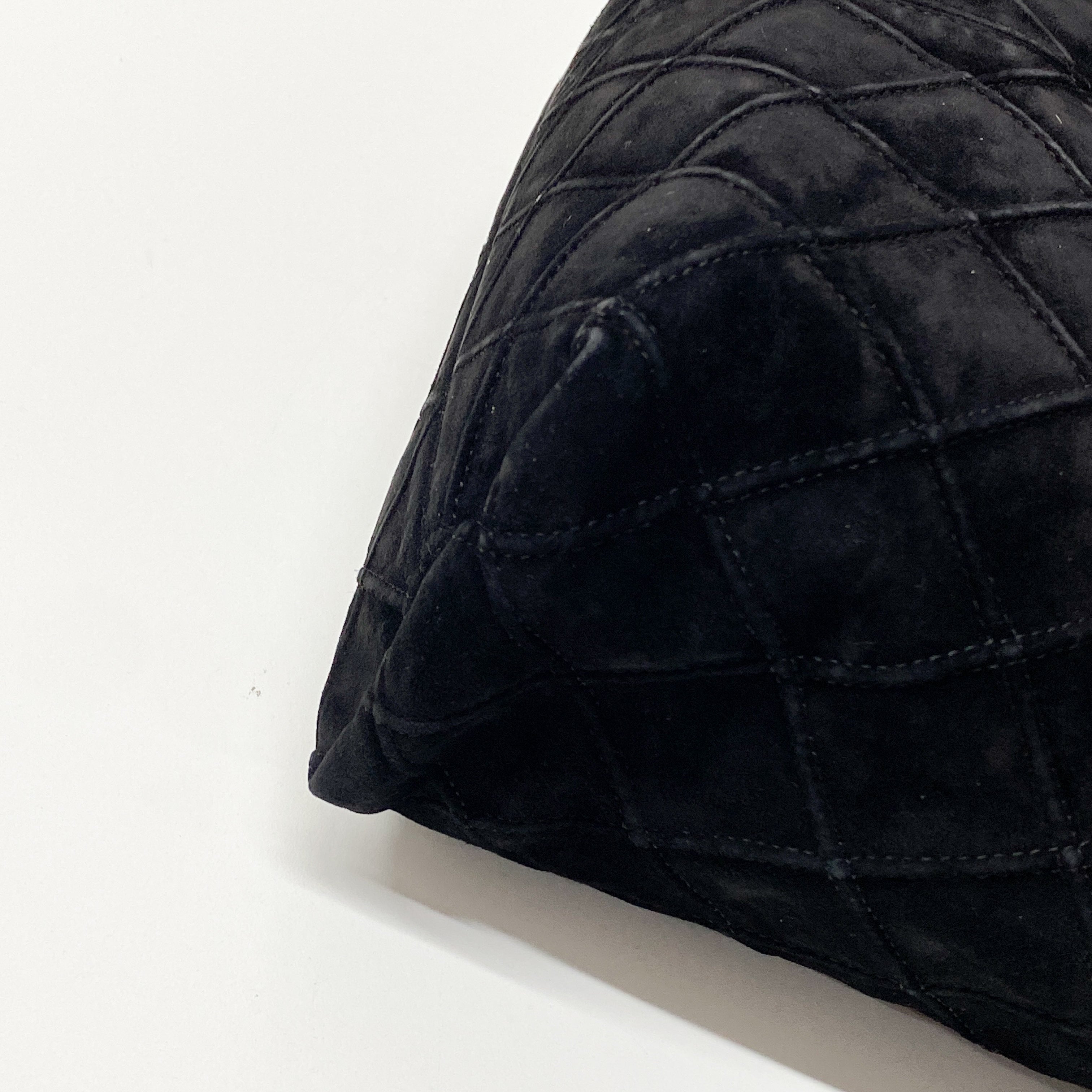 Metalesse Black Suede Hobo Shoulder Bag