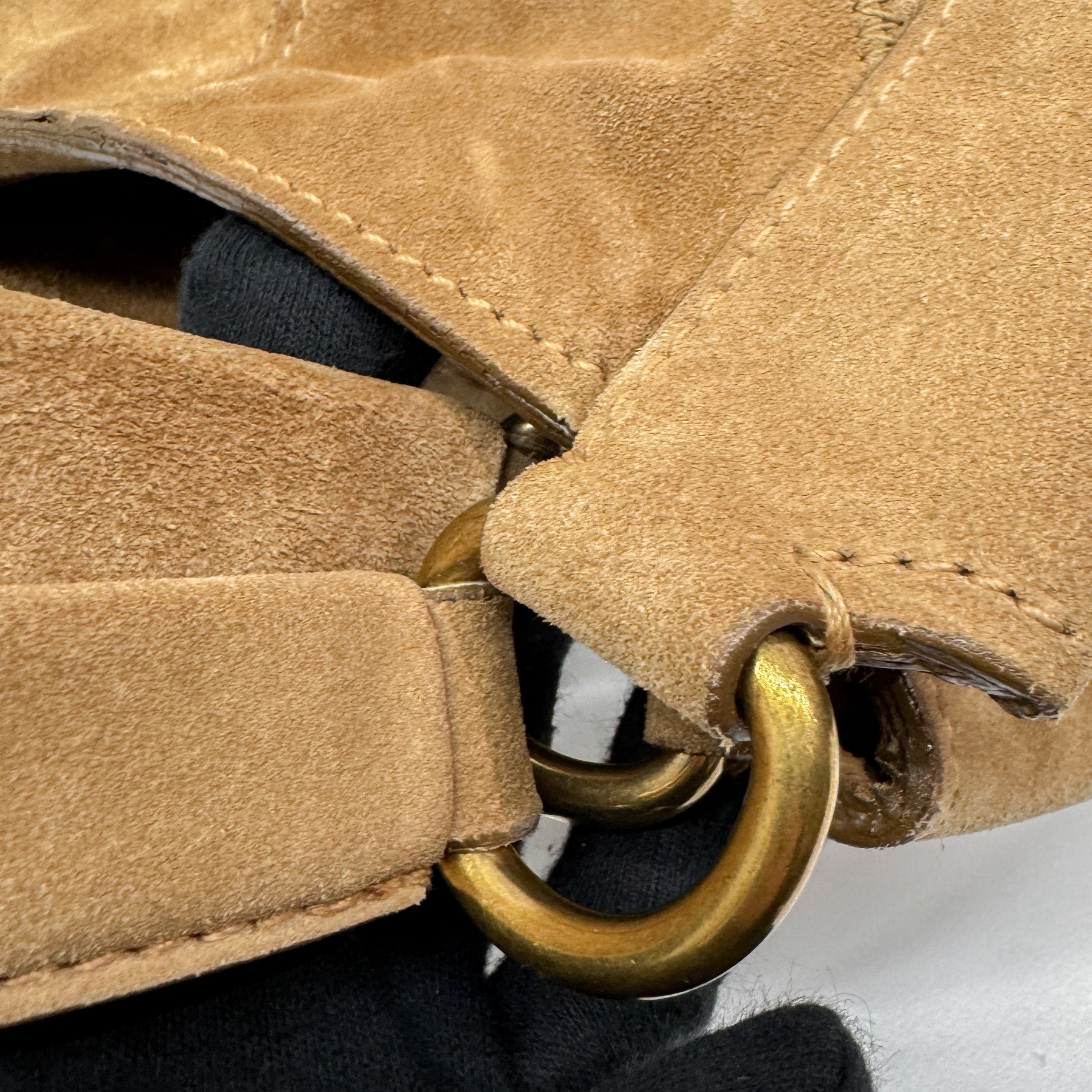 Vintage Brown Suede Shoulder Bag