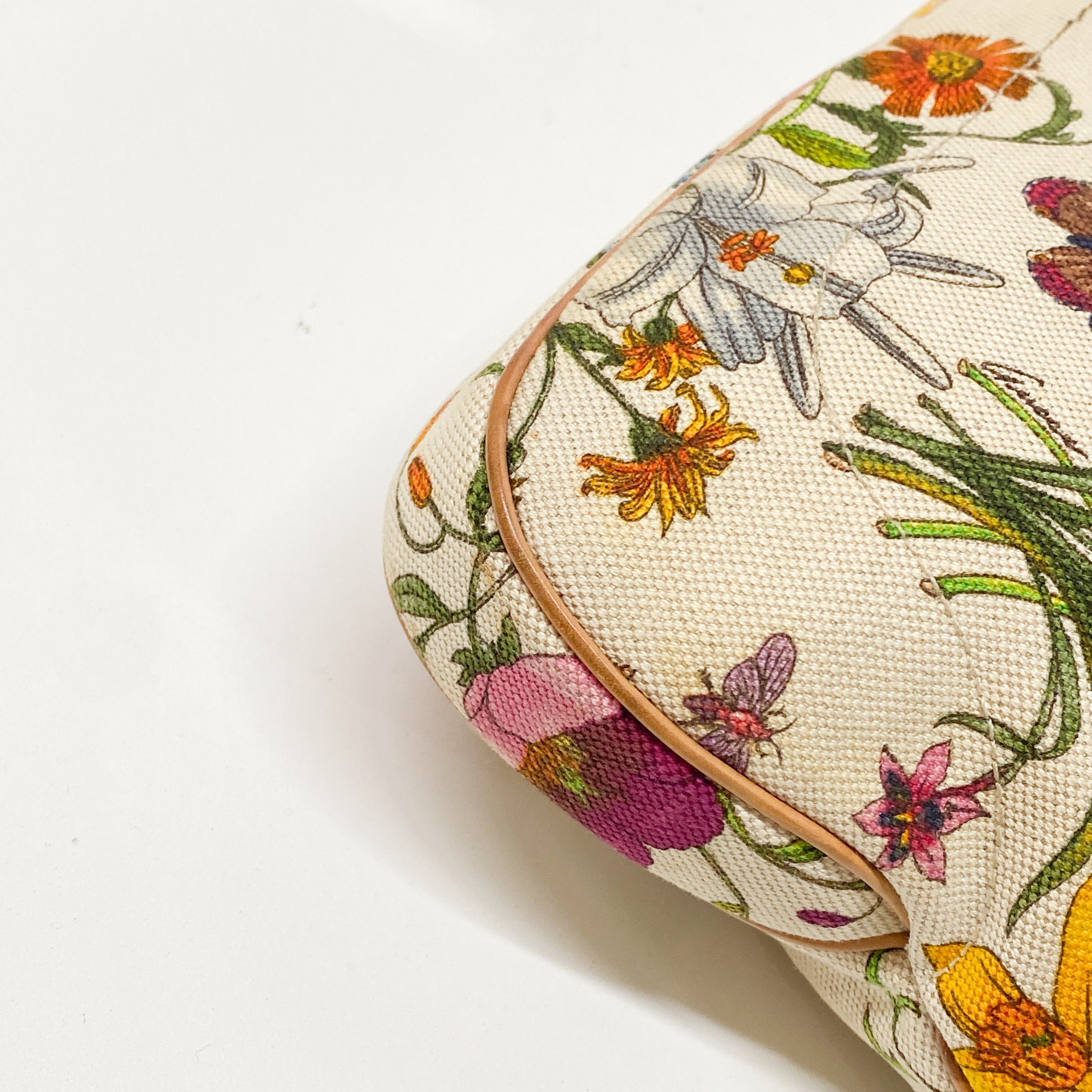 Jackie Floral Cotton Canvas Shoulder Bag