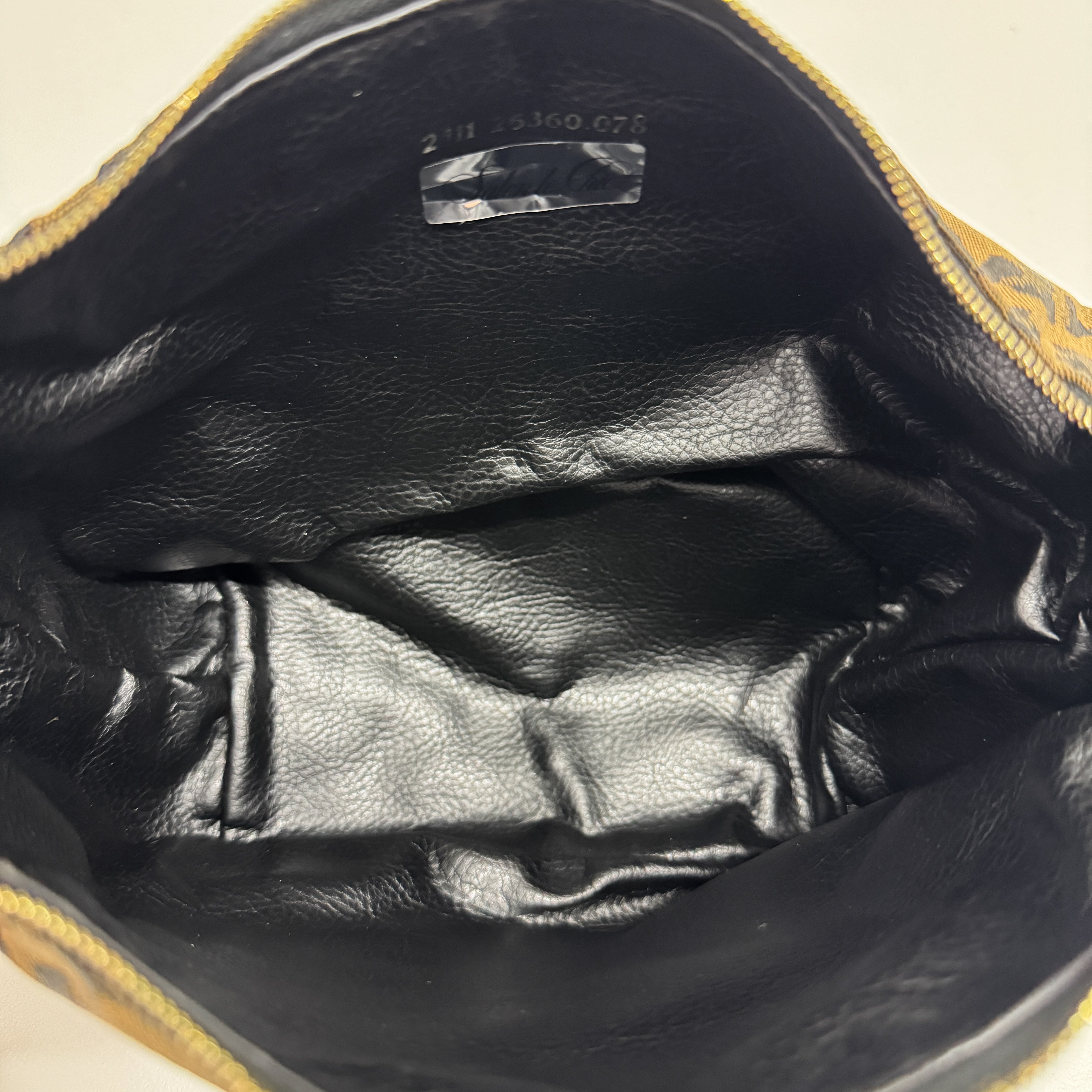 Brown Leopard Canvas Pouch