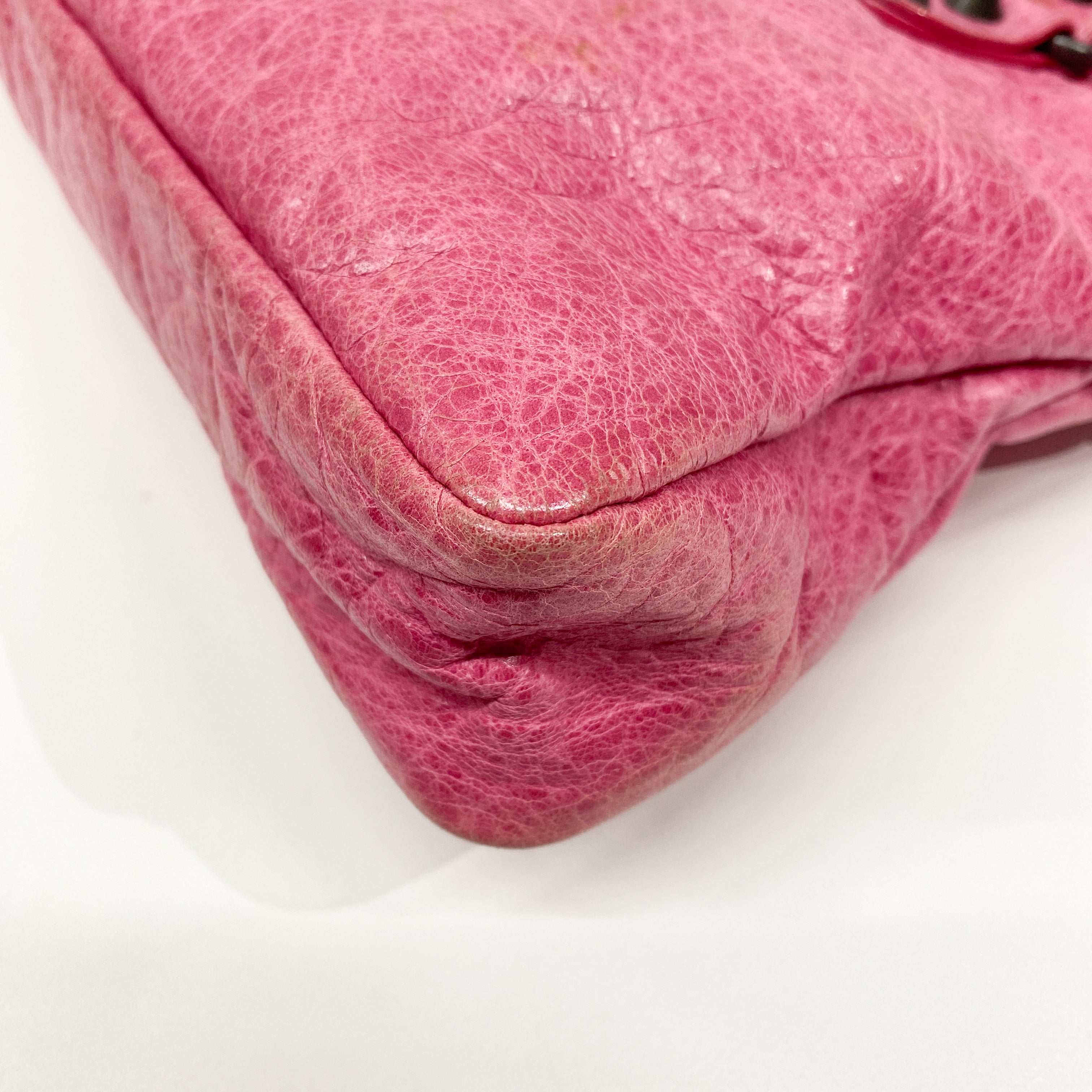 The First Pink Leather Hand Bag