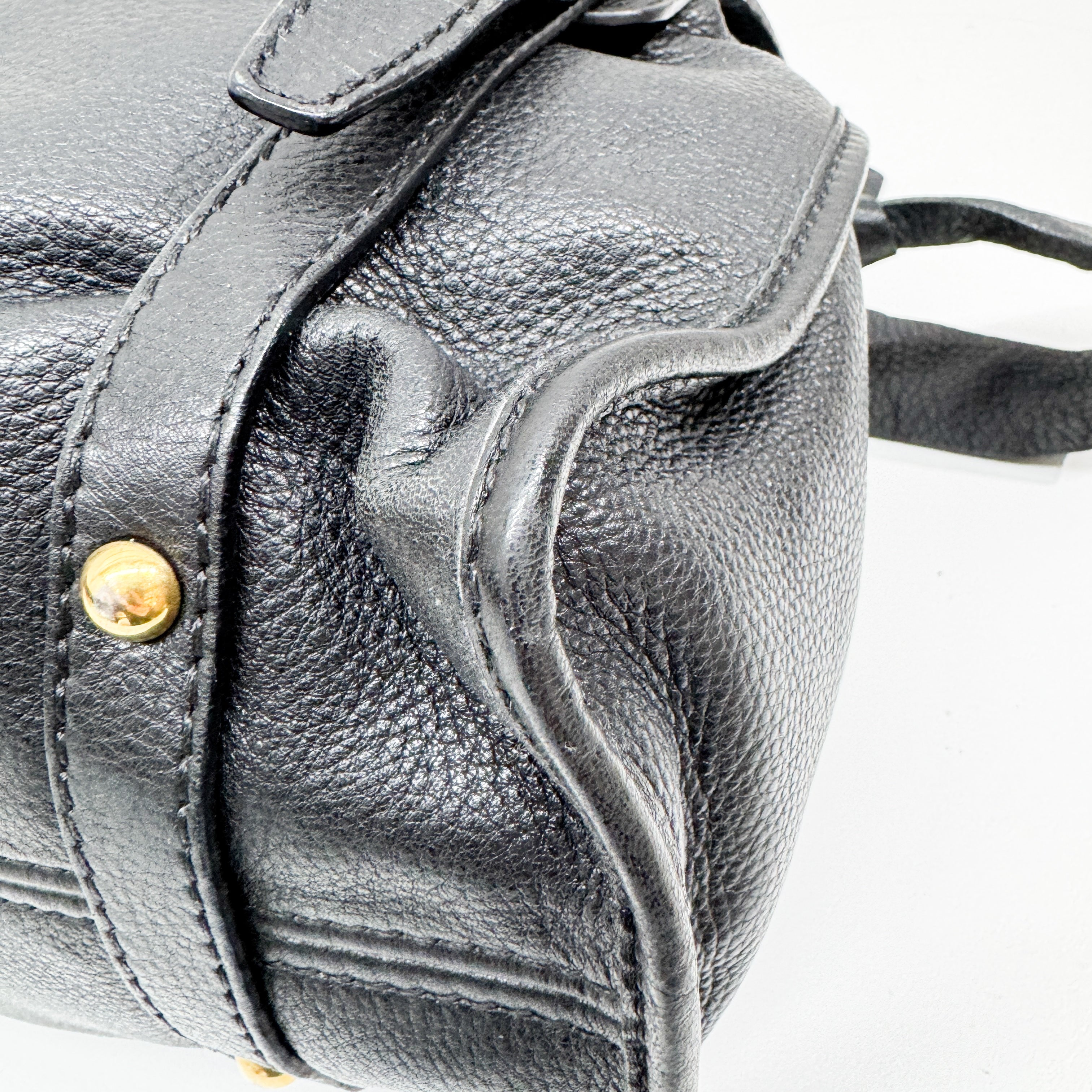 Vitello Lux Bow Bag Black Calfskin Leather Shoulder Bag