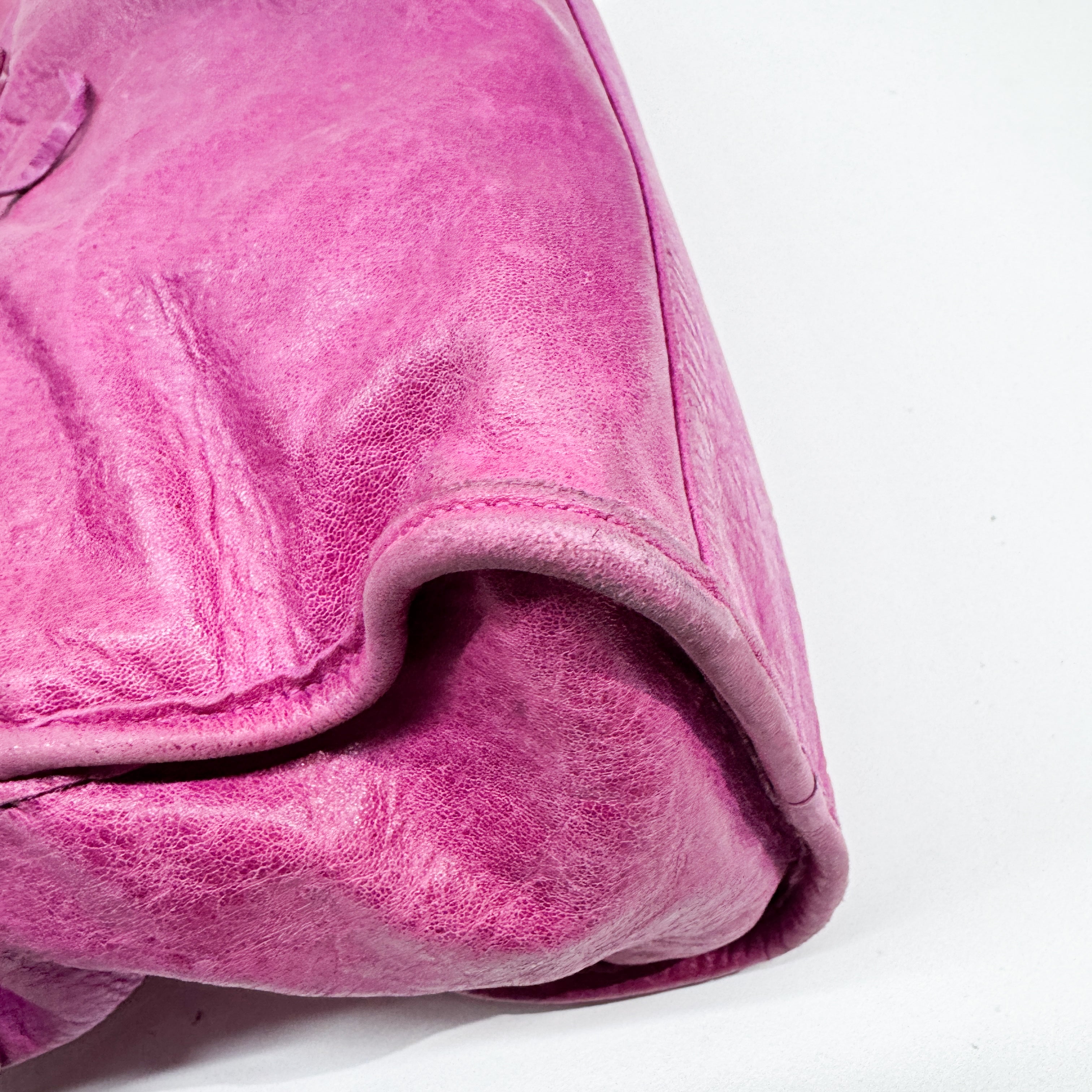 The City Pink Calfskin Leather Two Way Bag