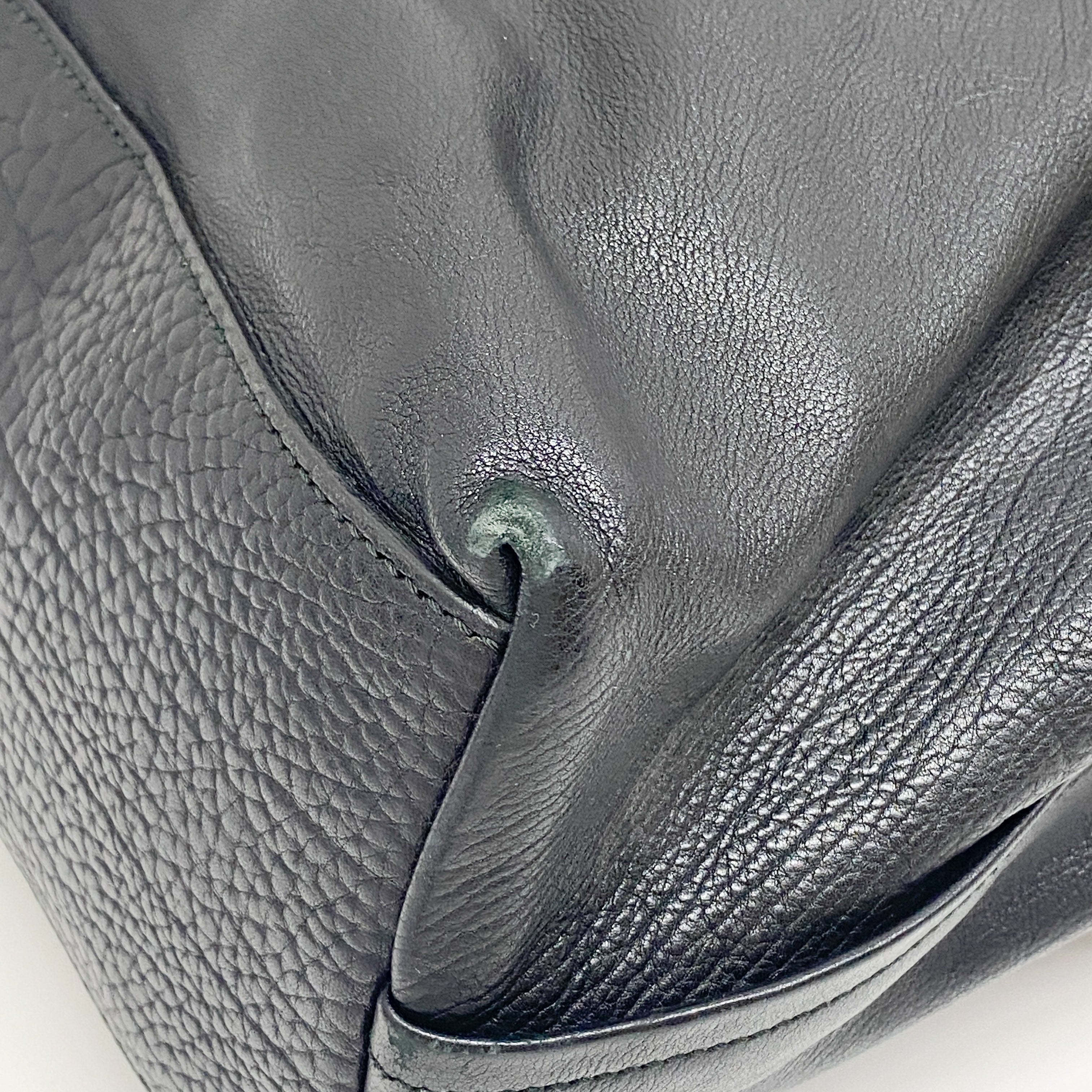 Black Leather Tote Bag