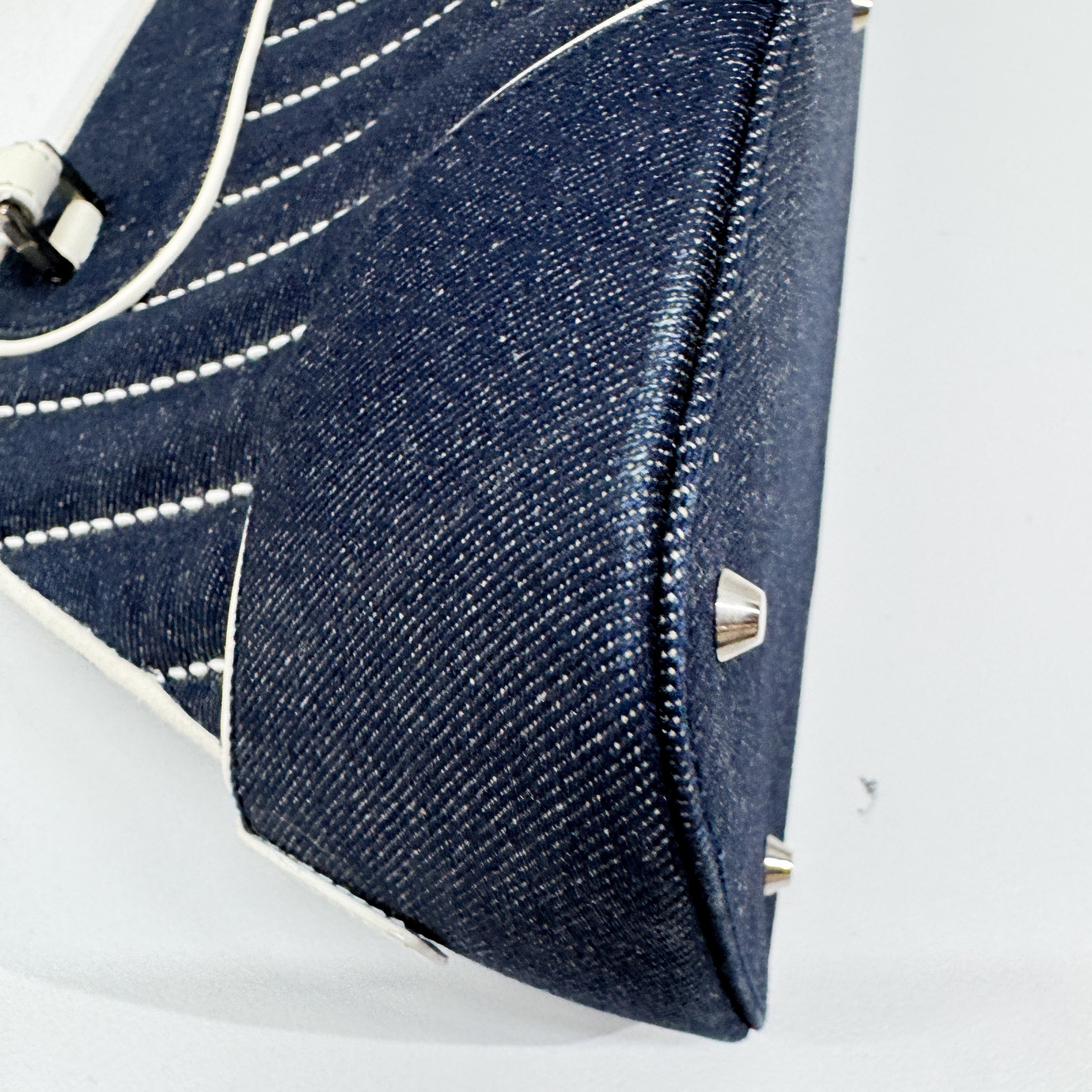 CHRISTIAN DIOR DENIM MONTAIGNE CADILLAC 1947 HANDLE BAG