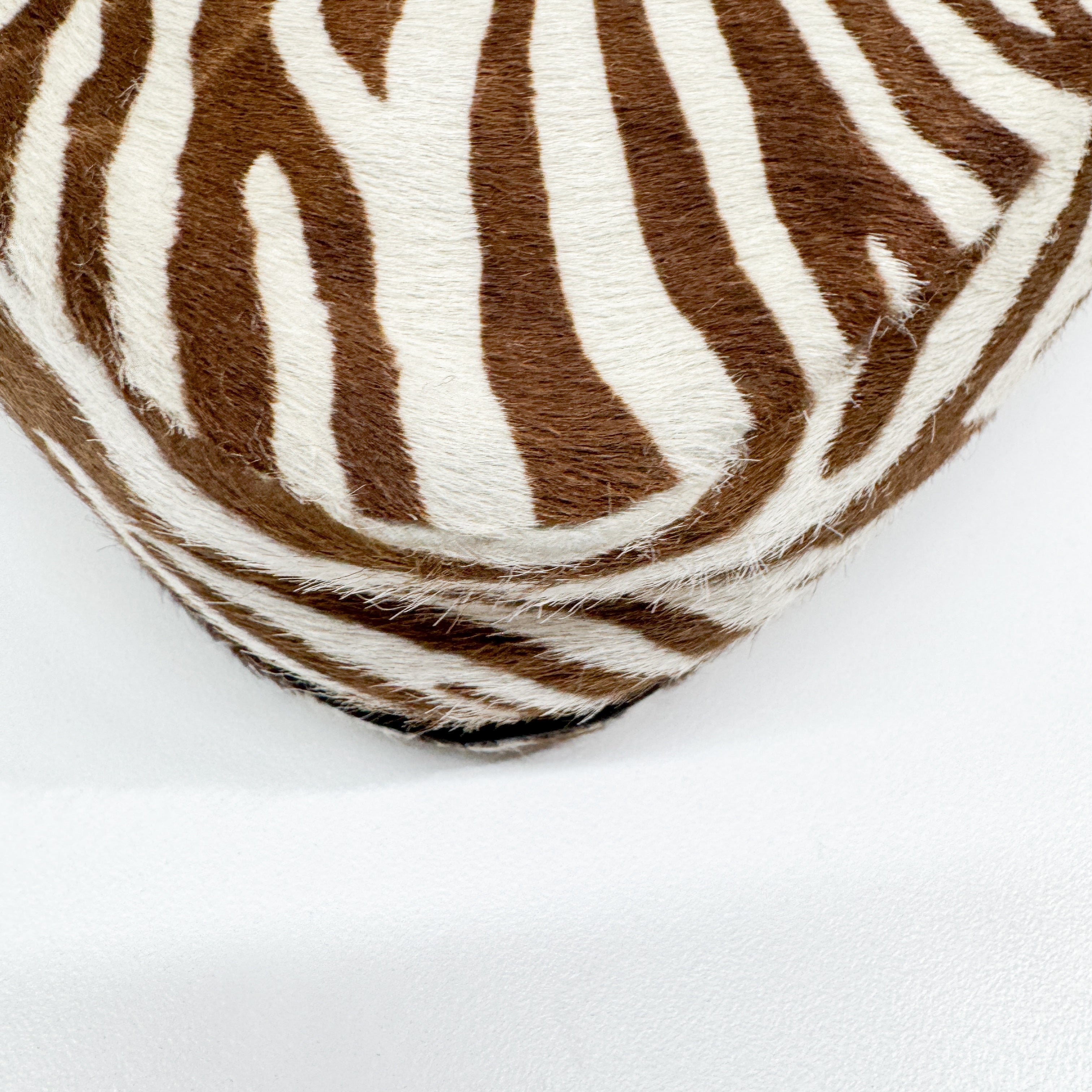 Limited Edition Malice Pearl Zebra Print Pony Hair Shoulder Bag