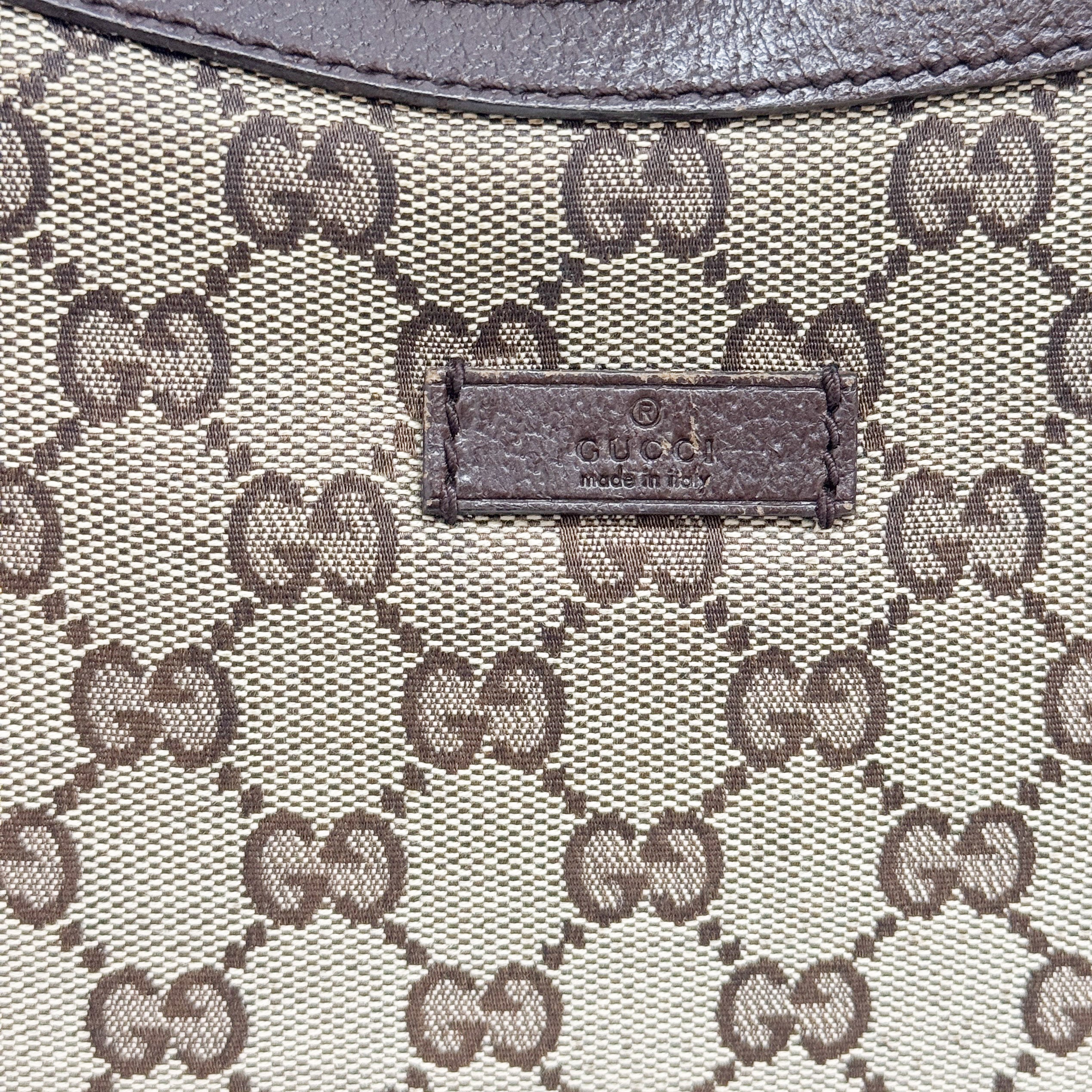 Vintage Brown Canvas Shoulder Bag