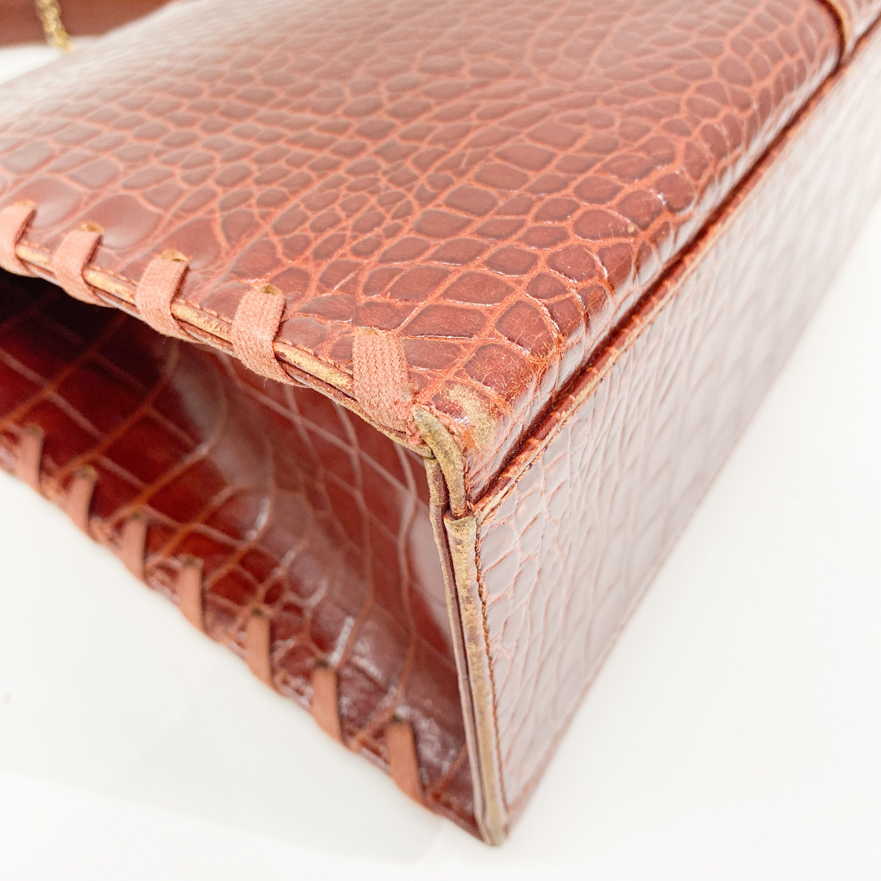 Cassandra Red Leather Hand Bag