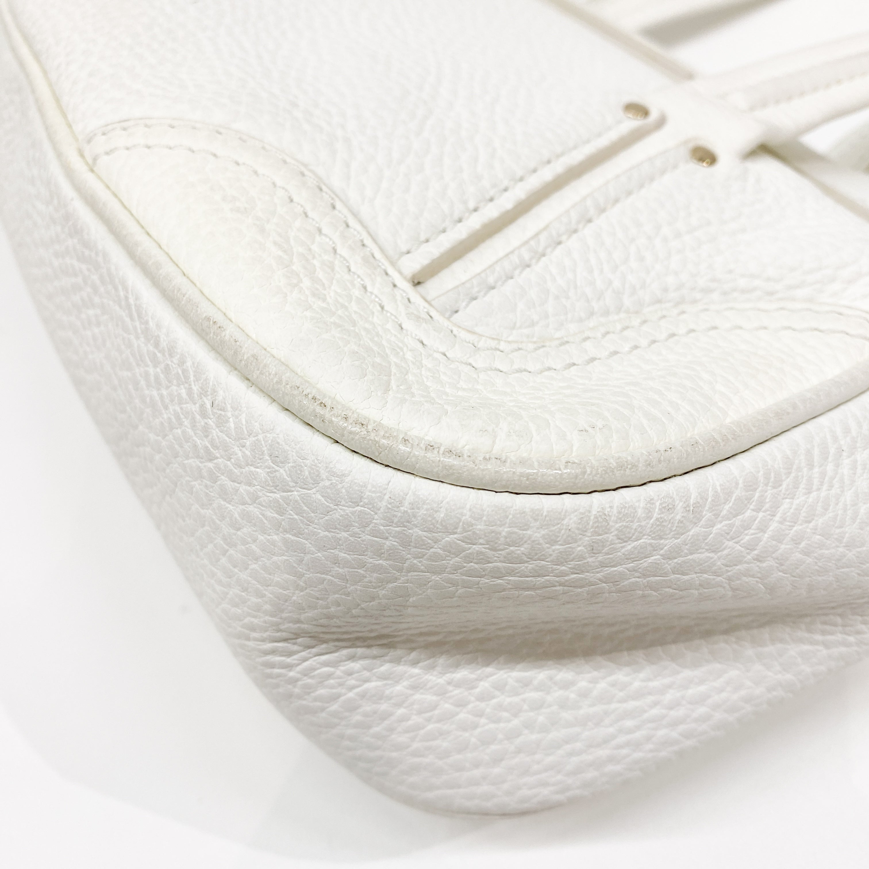 White Leather Shoulder Bag