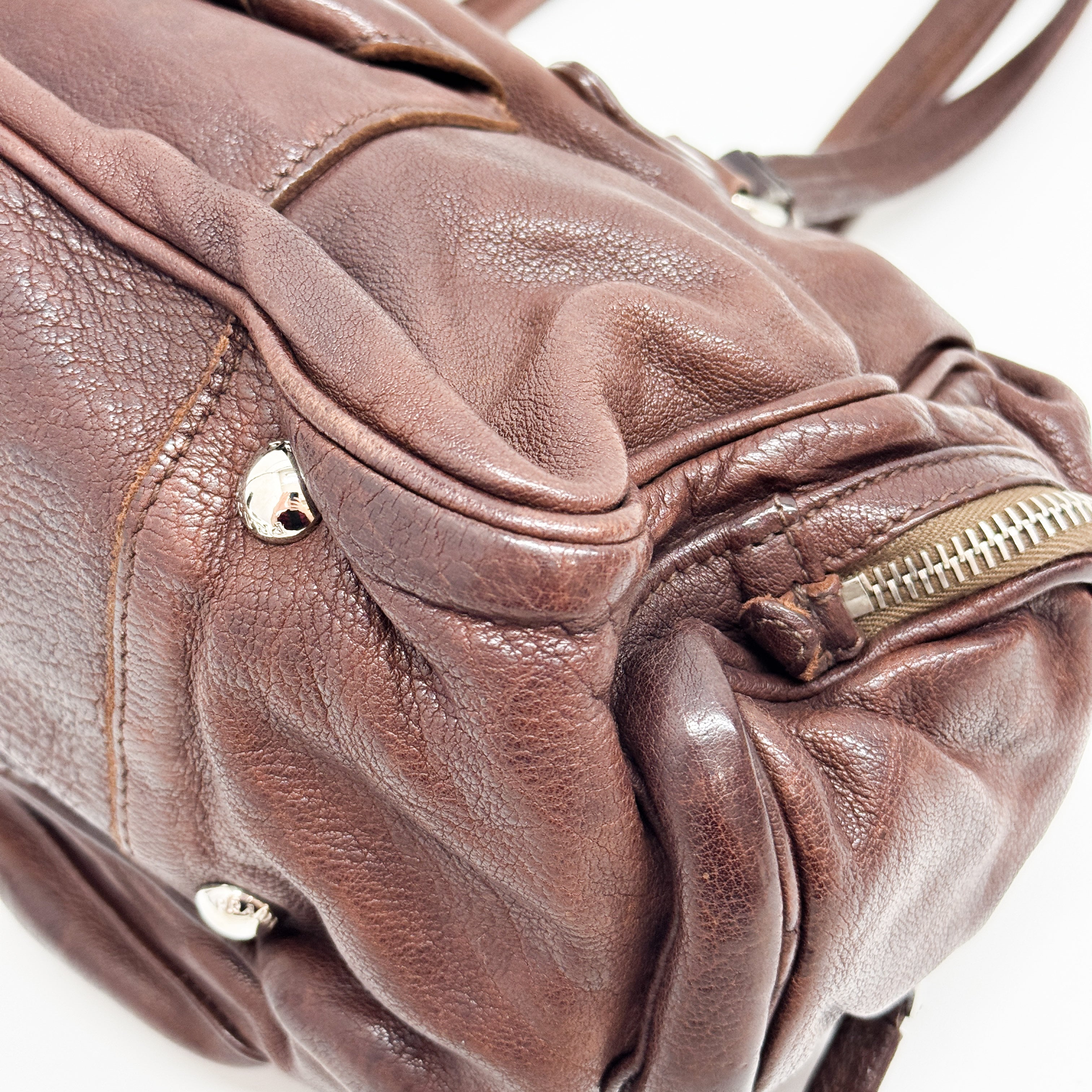 Brown Leather Shoulder Bag