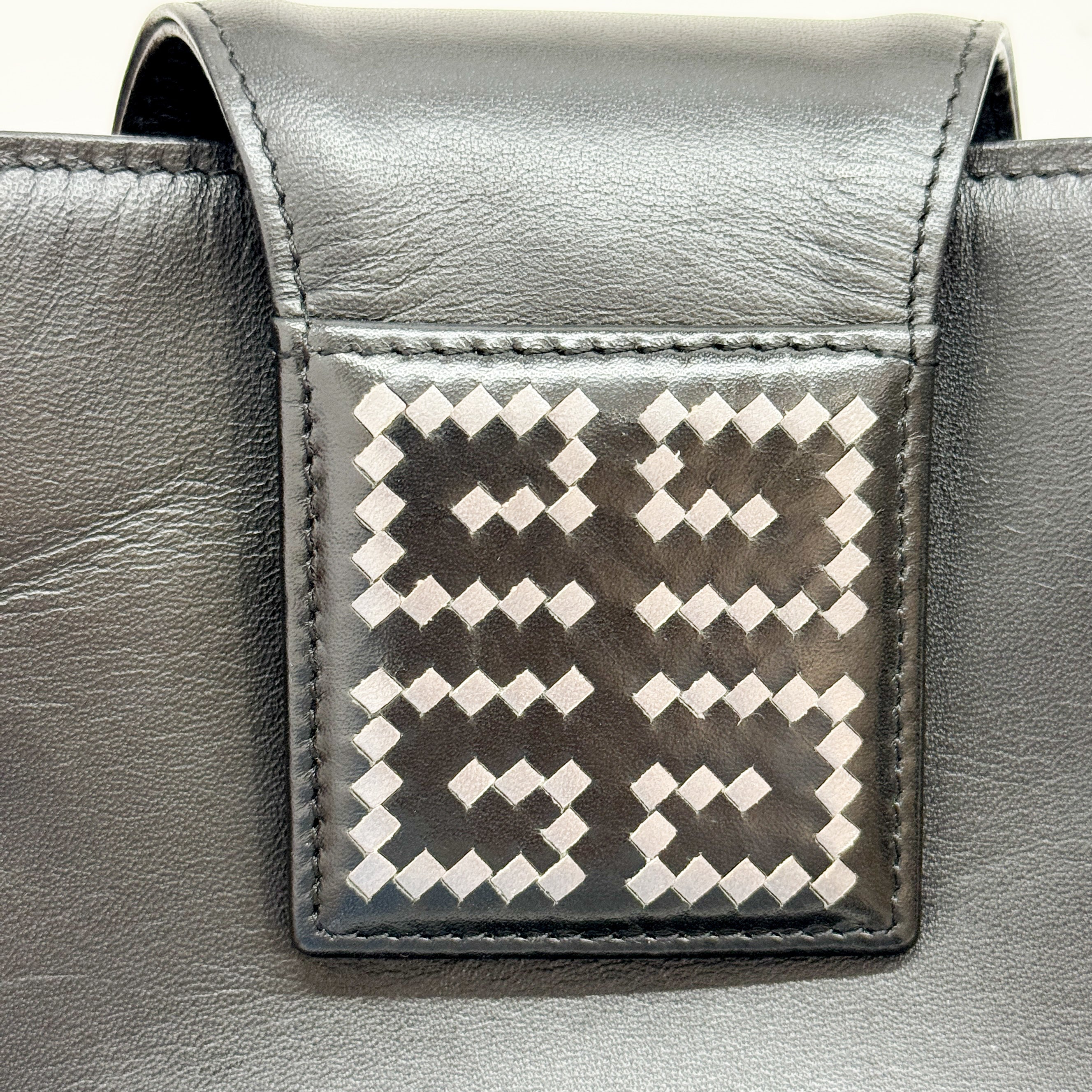 Black Leather Hand Bag