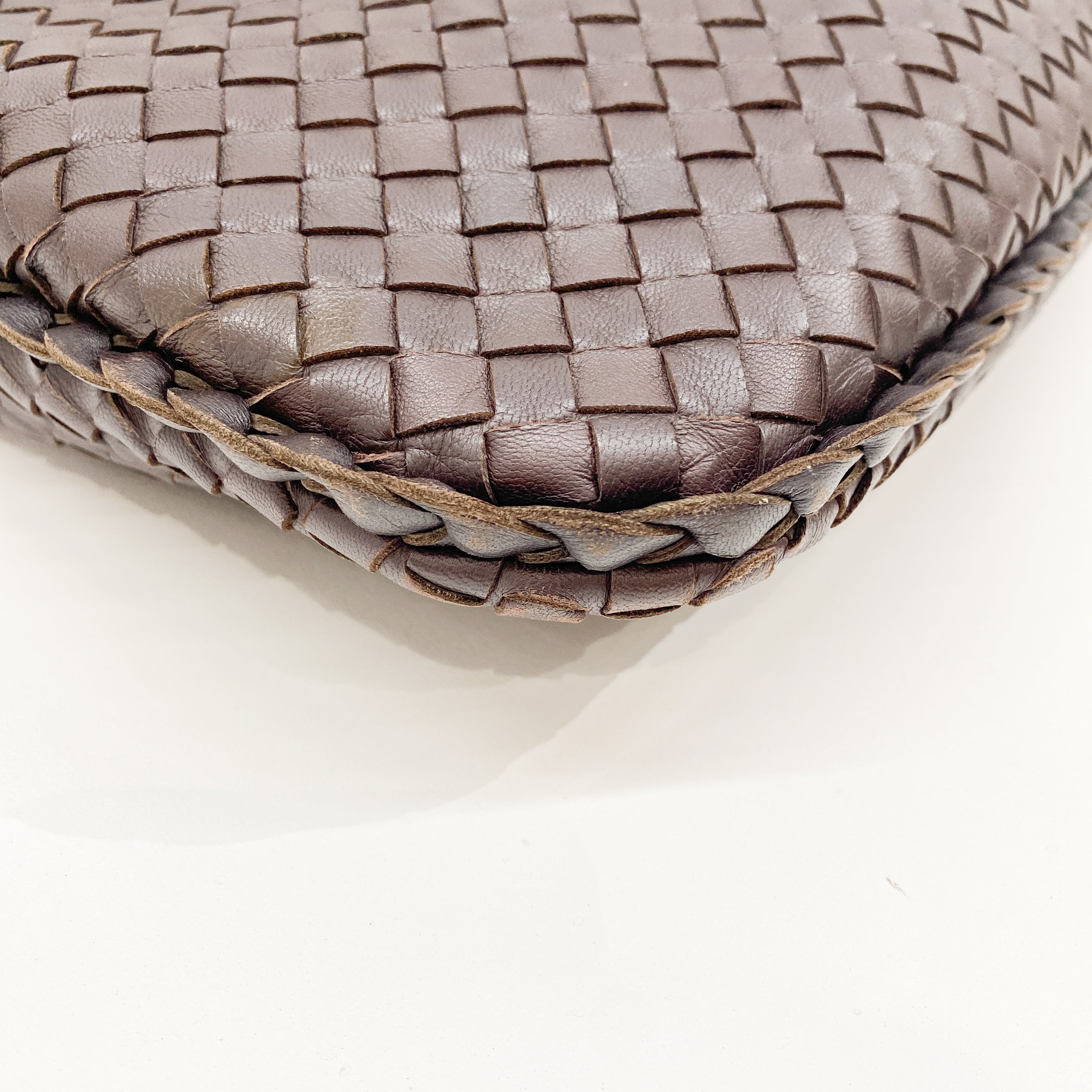 Intrecciato Brown Leather Hobo Bag