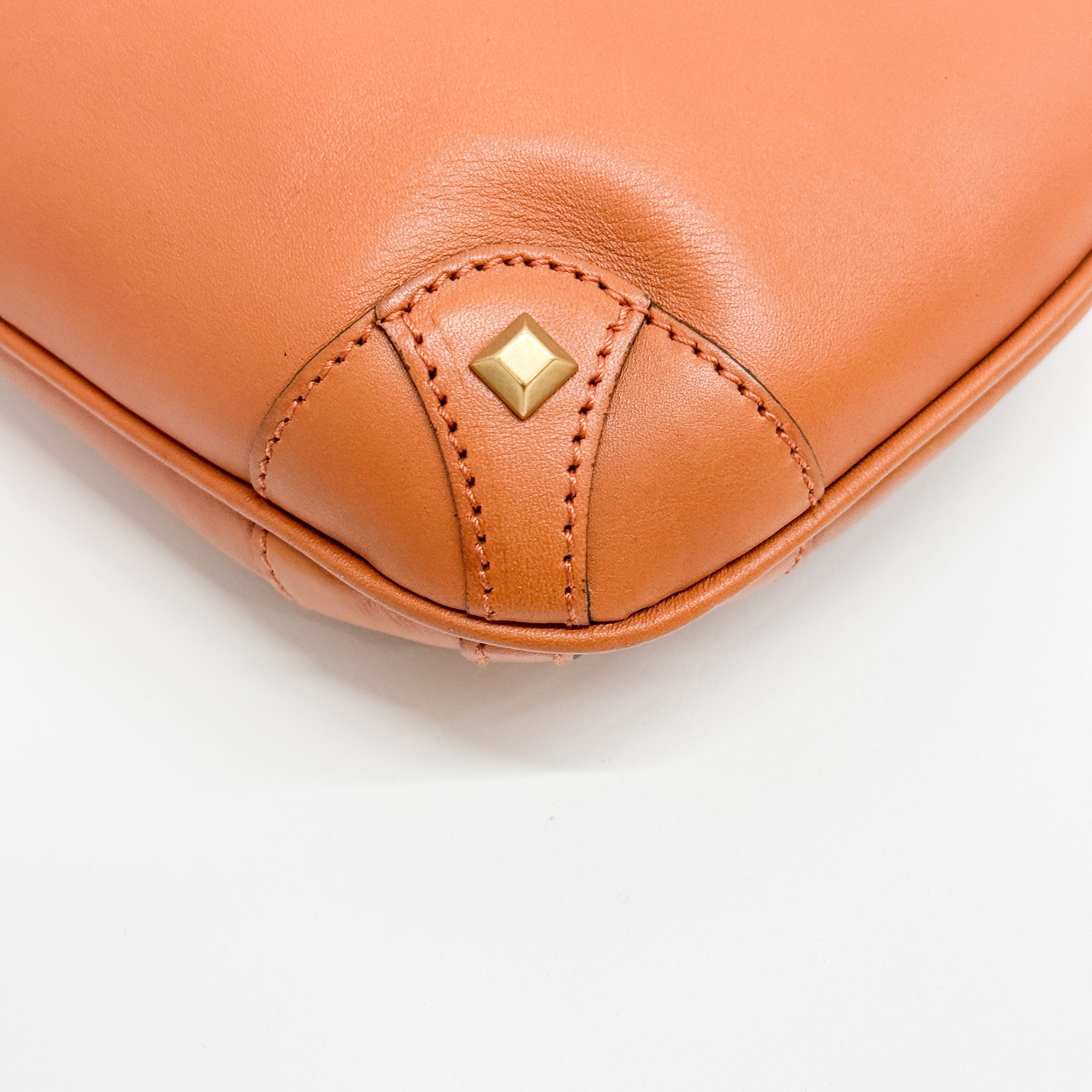 Mini Jackie Orange Leather Shoulder Bag