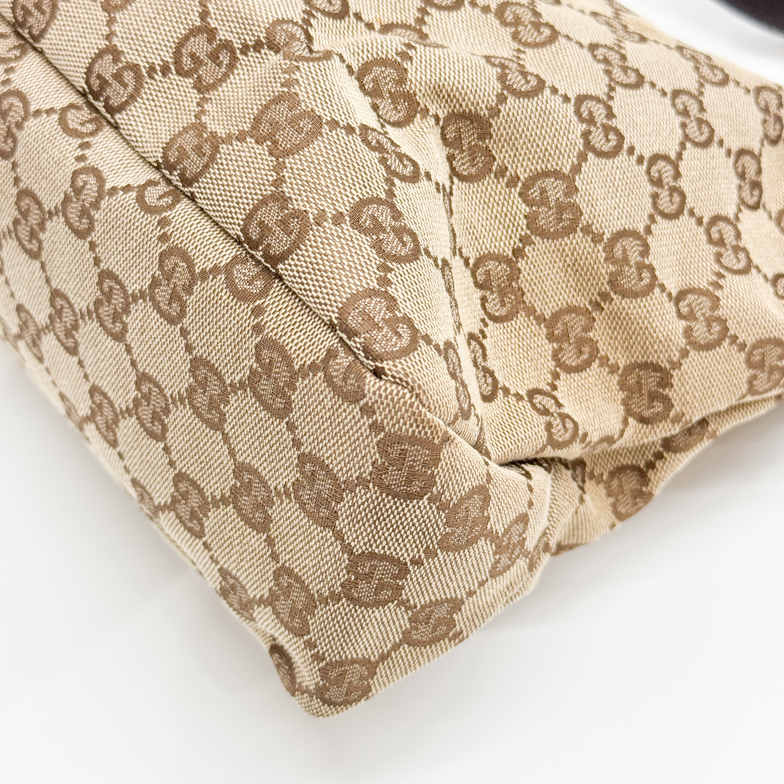 Horsebit Brown GG Canvas Hobo Bag