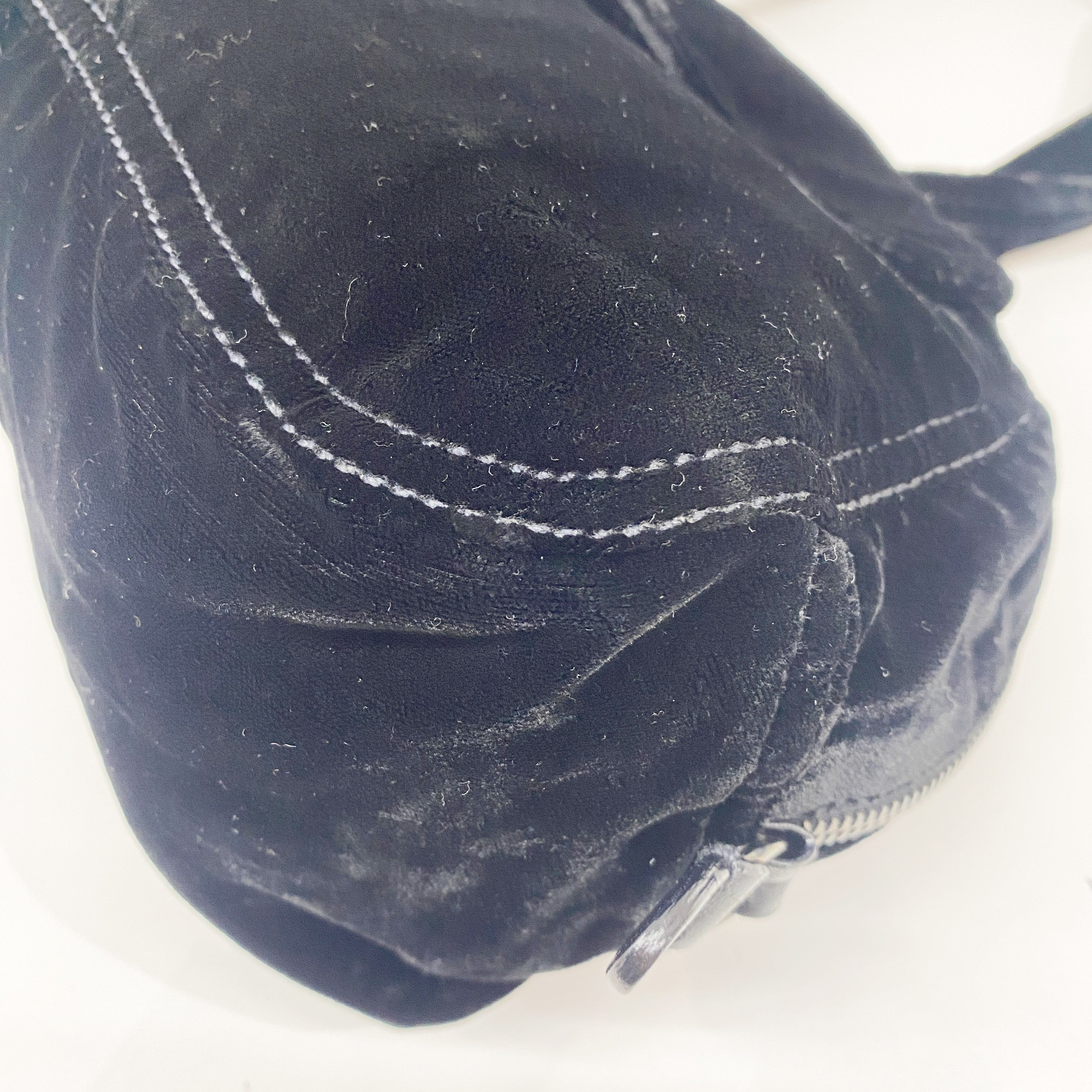 Black Velvet Shoulder Bag