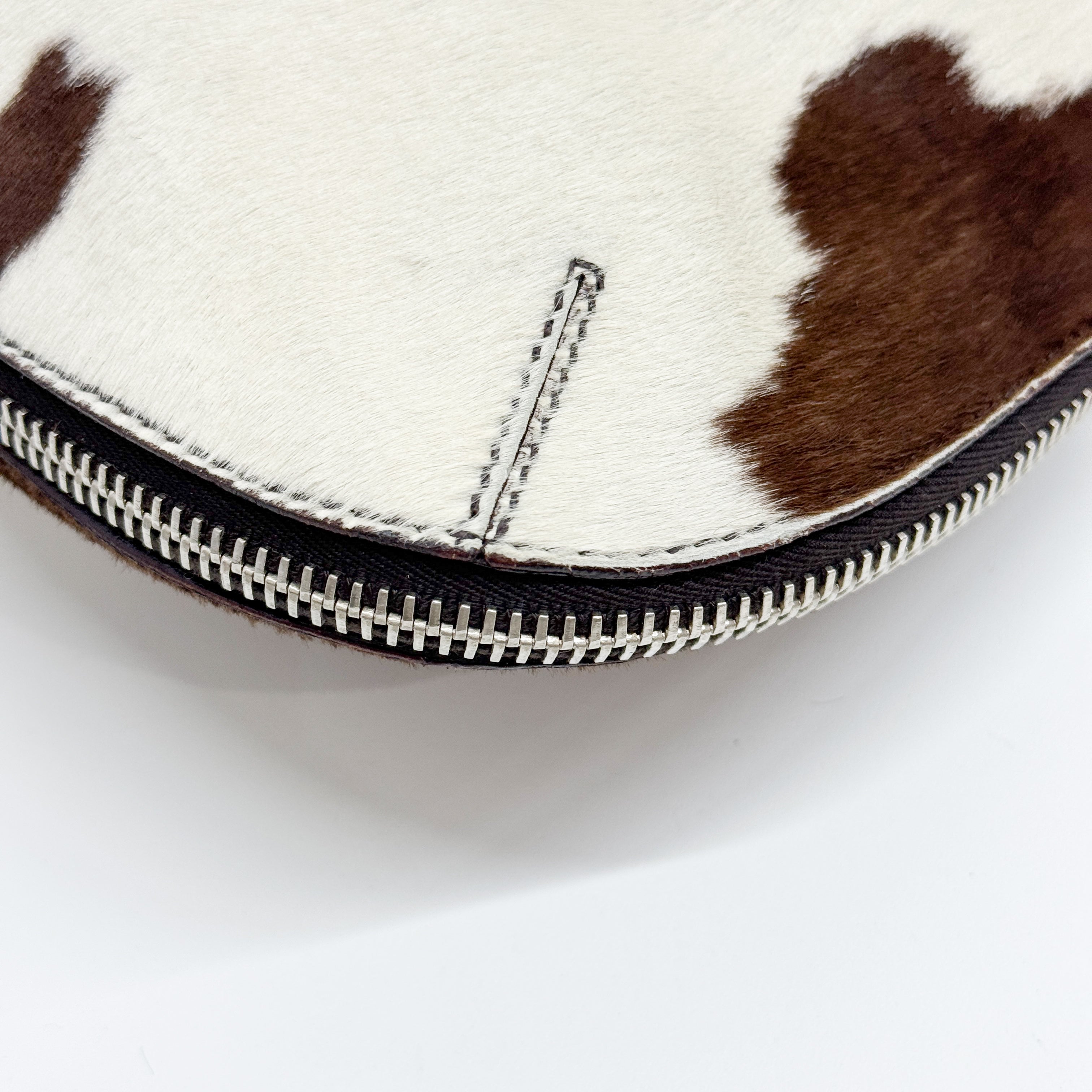 Beau Brown Cow Print Pony Hair Shoulder Bag