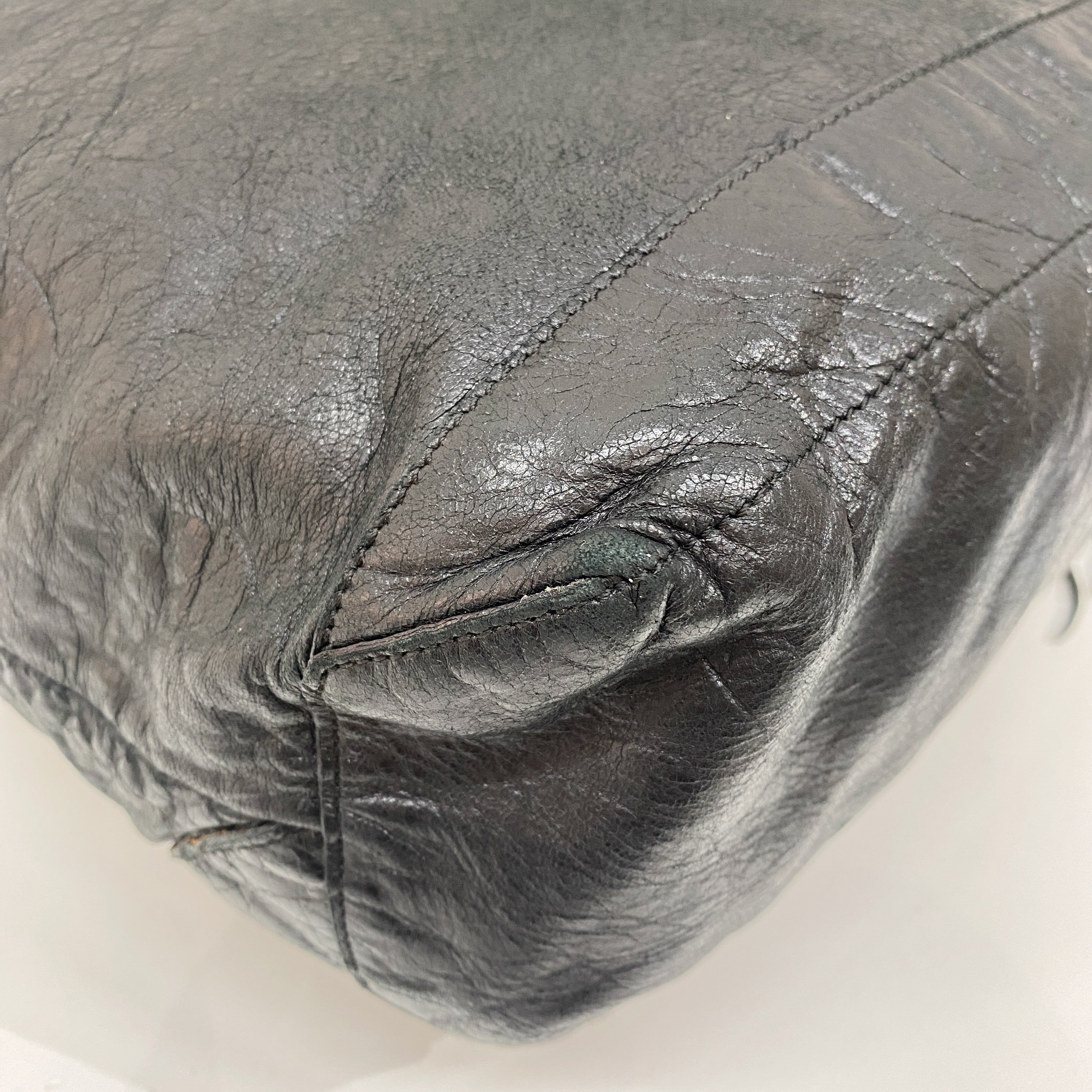 The Day Black Calfskin Leather Shoulder Bag