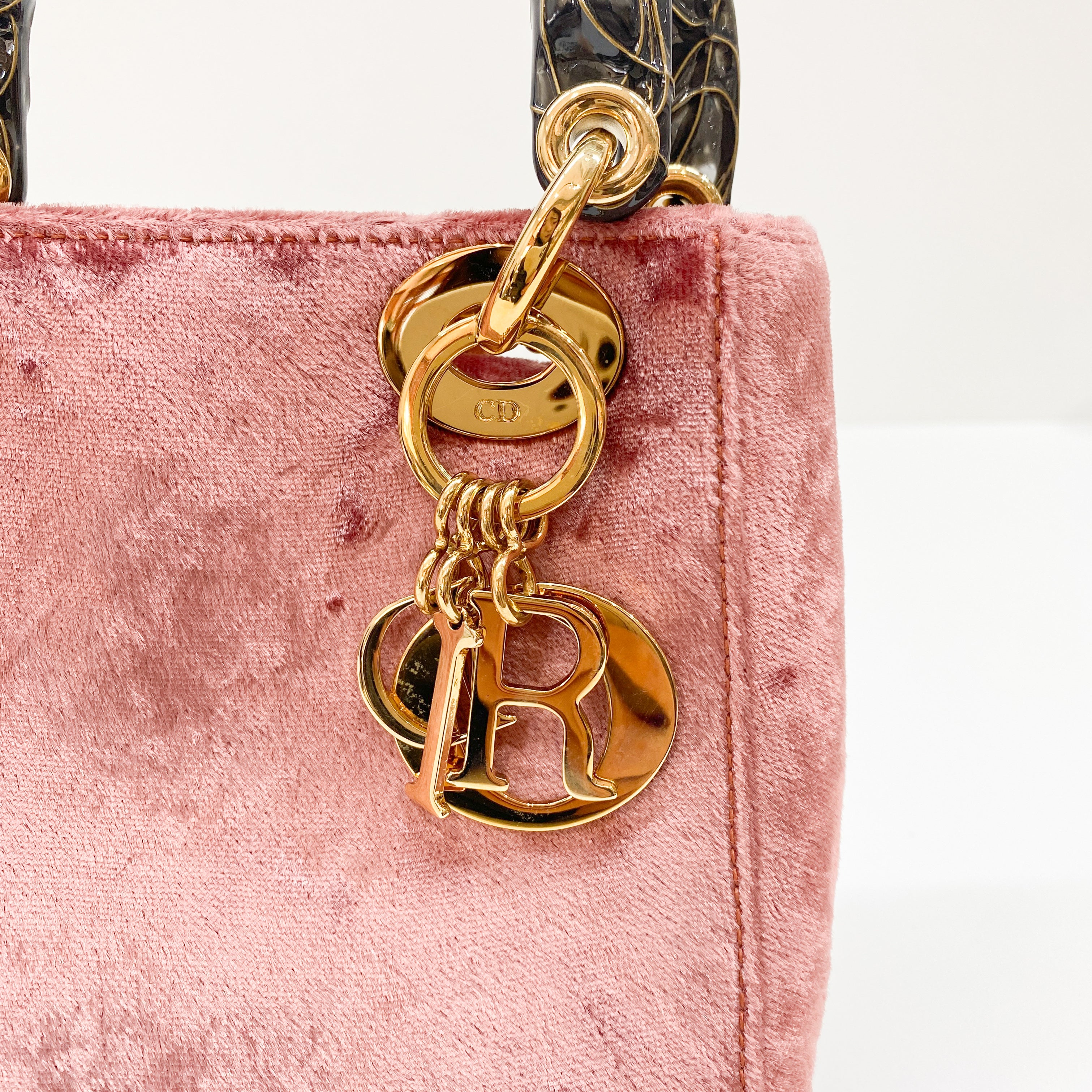 Vintage Pink Velvet Mini Hand Bag