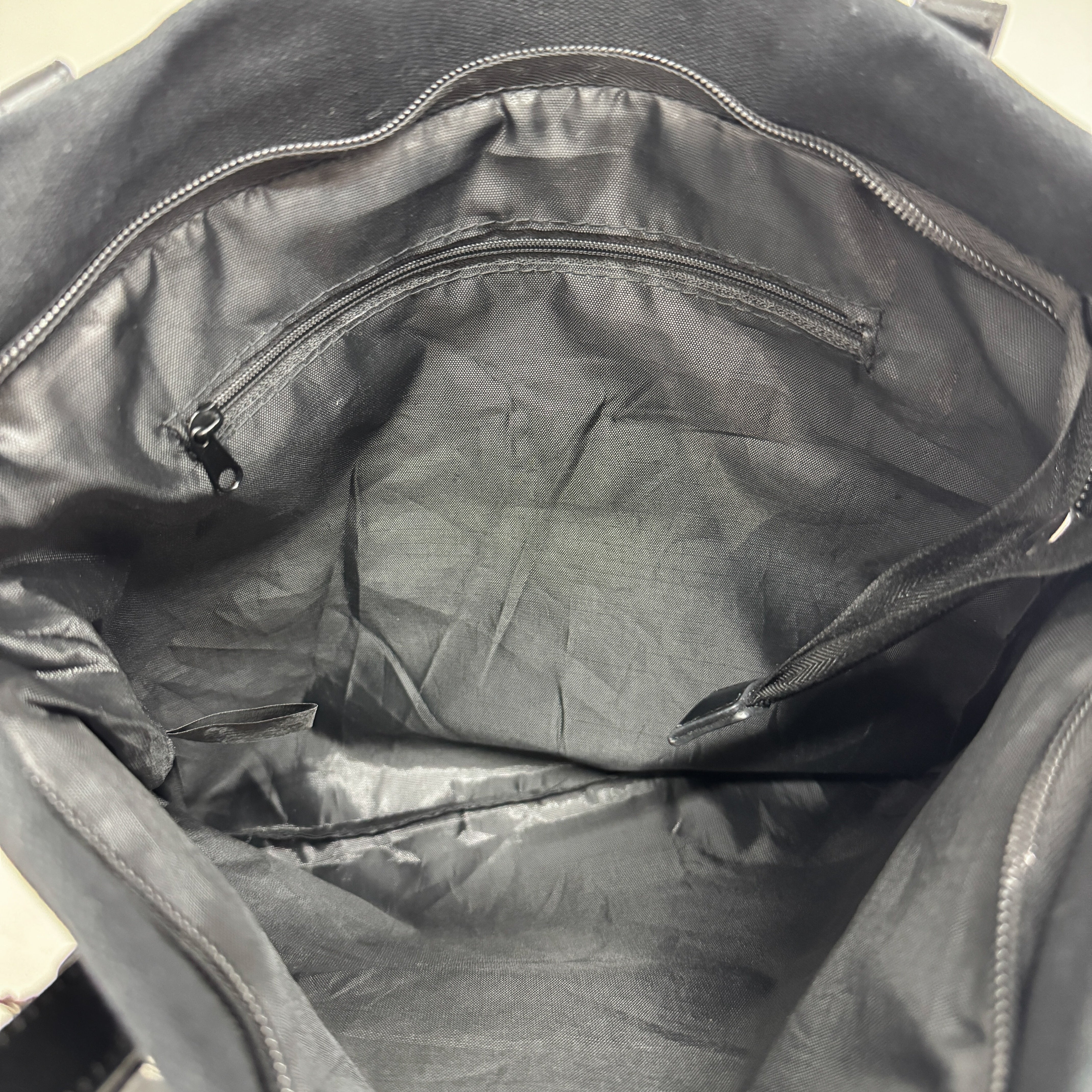 Vintage Black Canvas Shoulder Bag