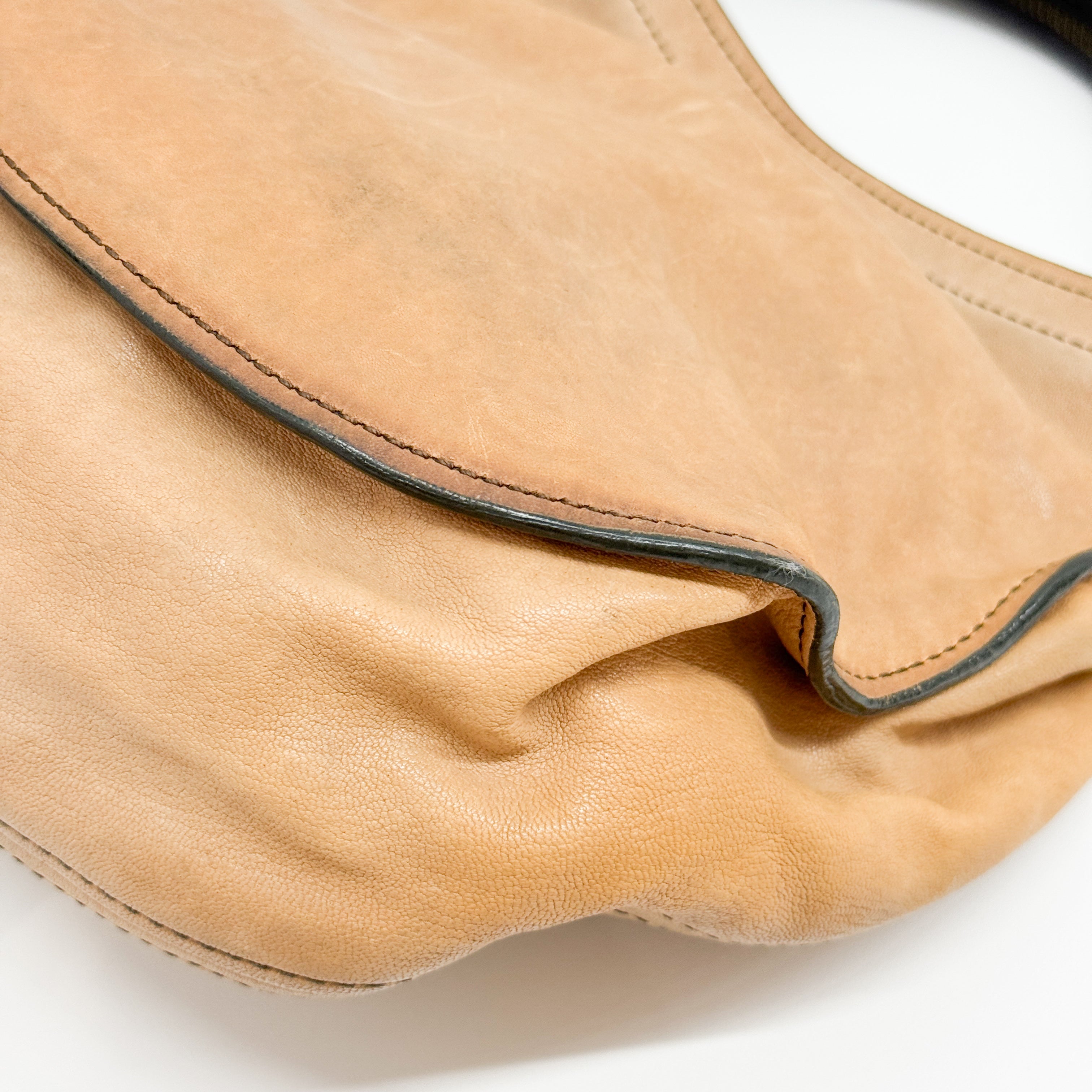 Archive Grey Ostrich Brown Leather Two Way Bag