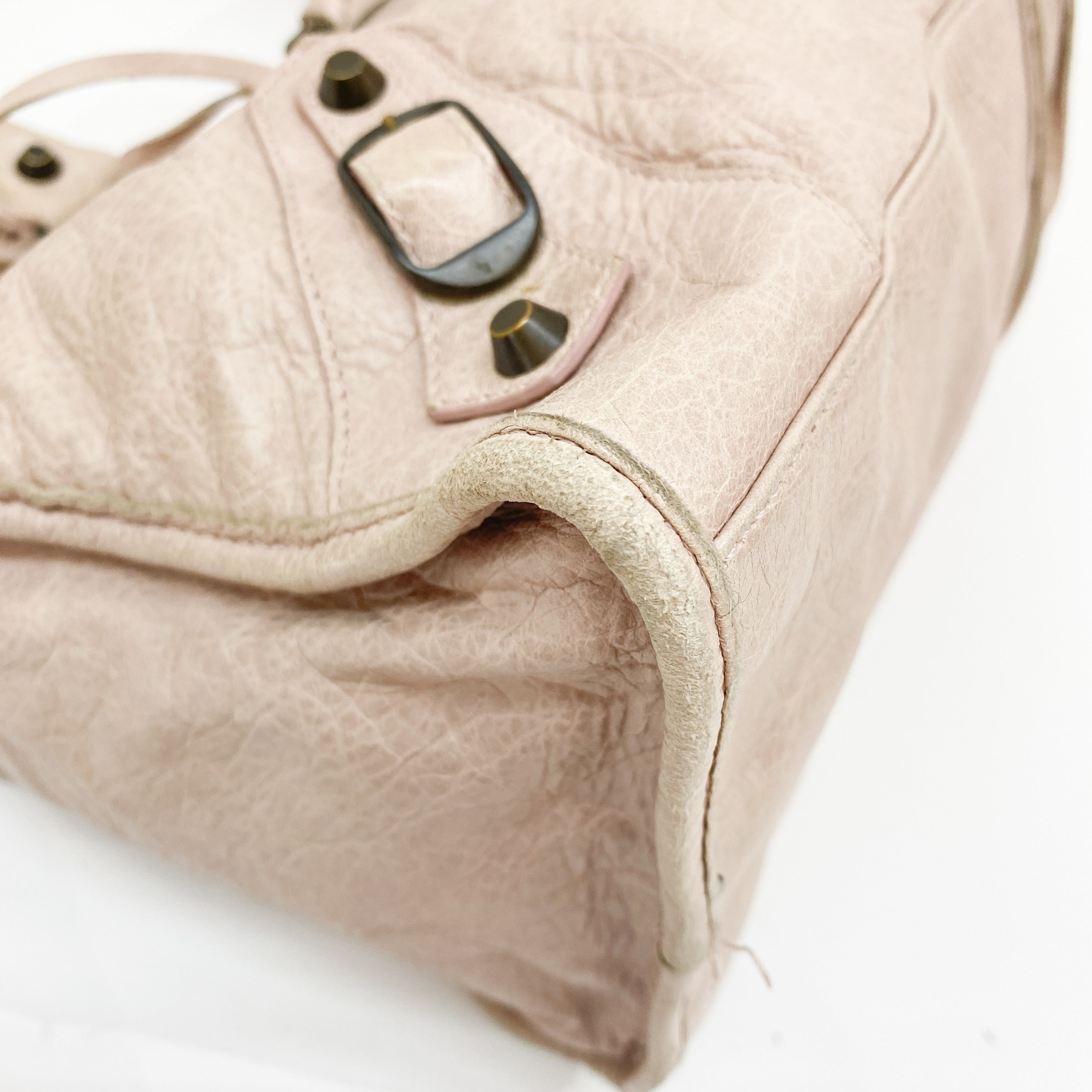 The City Beige Leather Two Way Bag