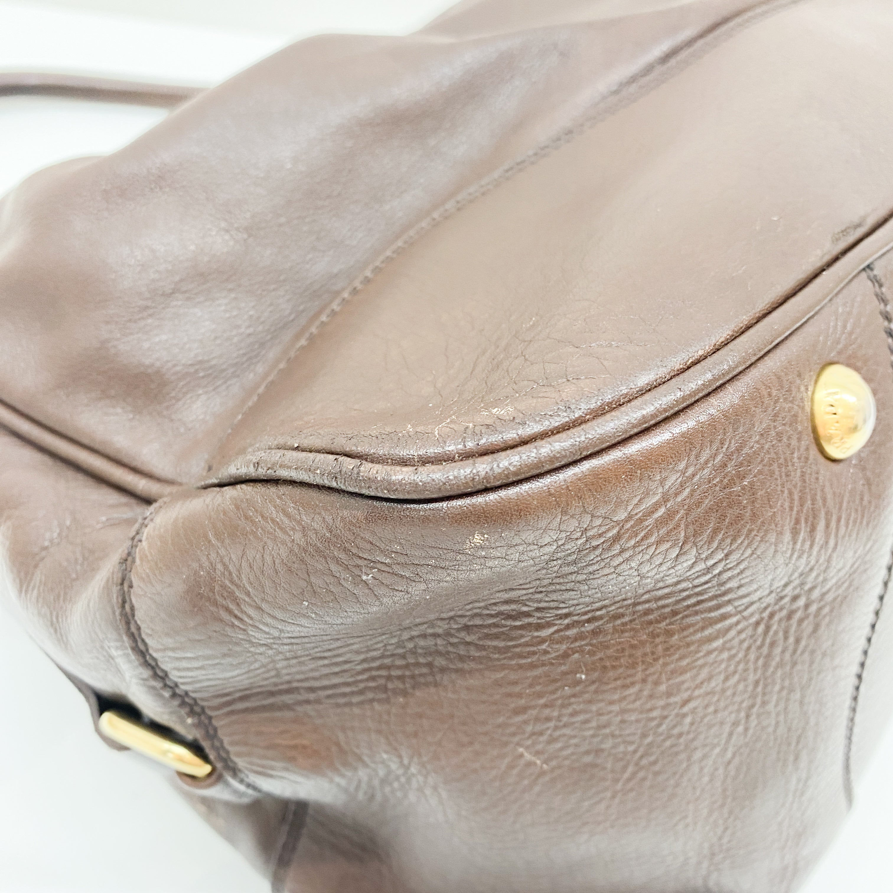 Brown Leather Shoulder Bag