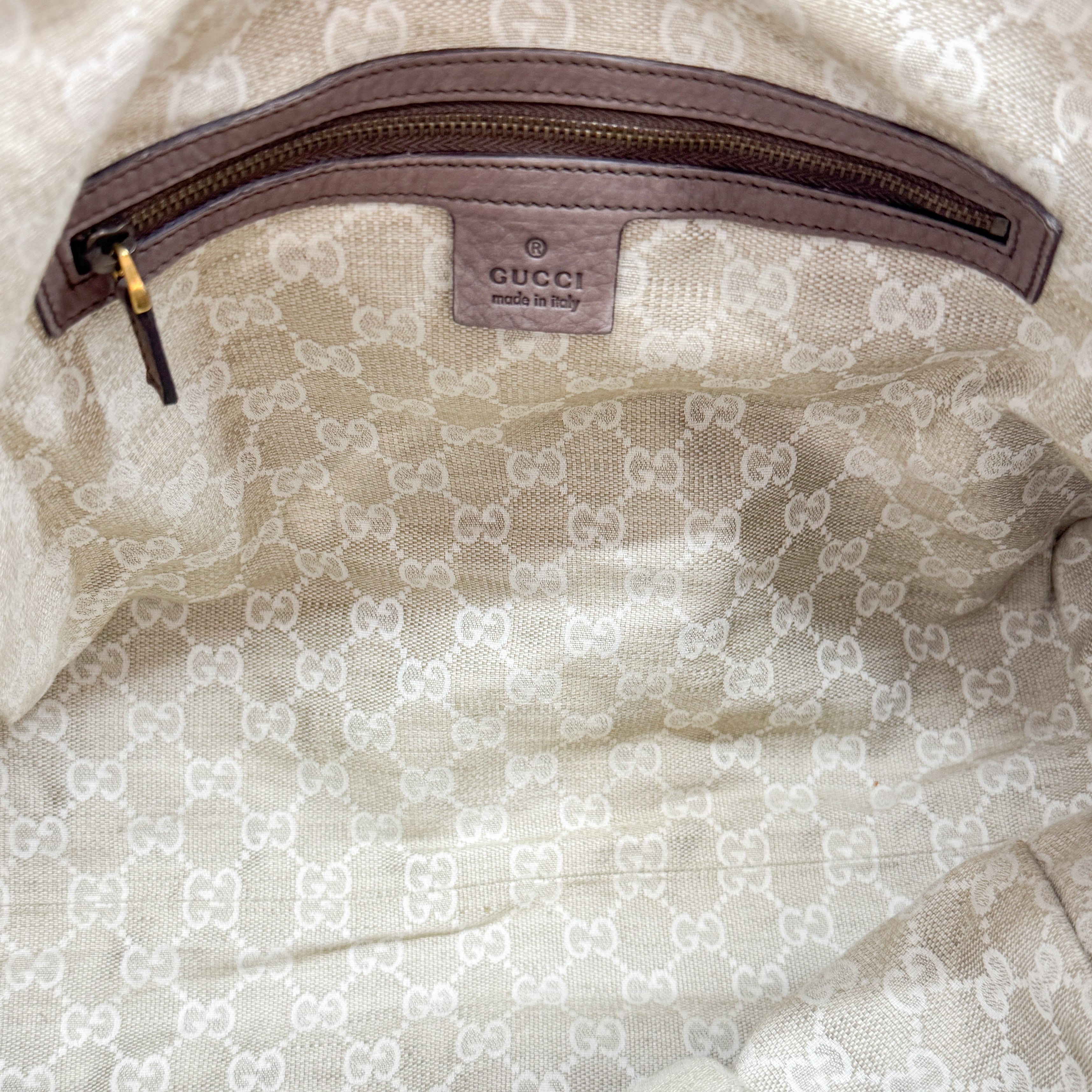 Stirrup Brown Nubuck Leather Shoulder Bag