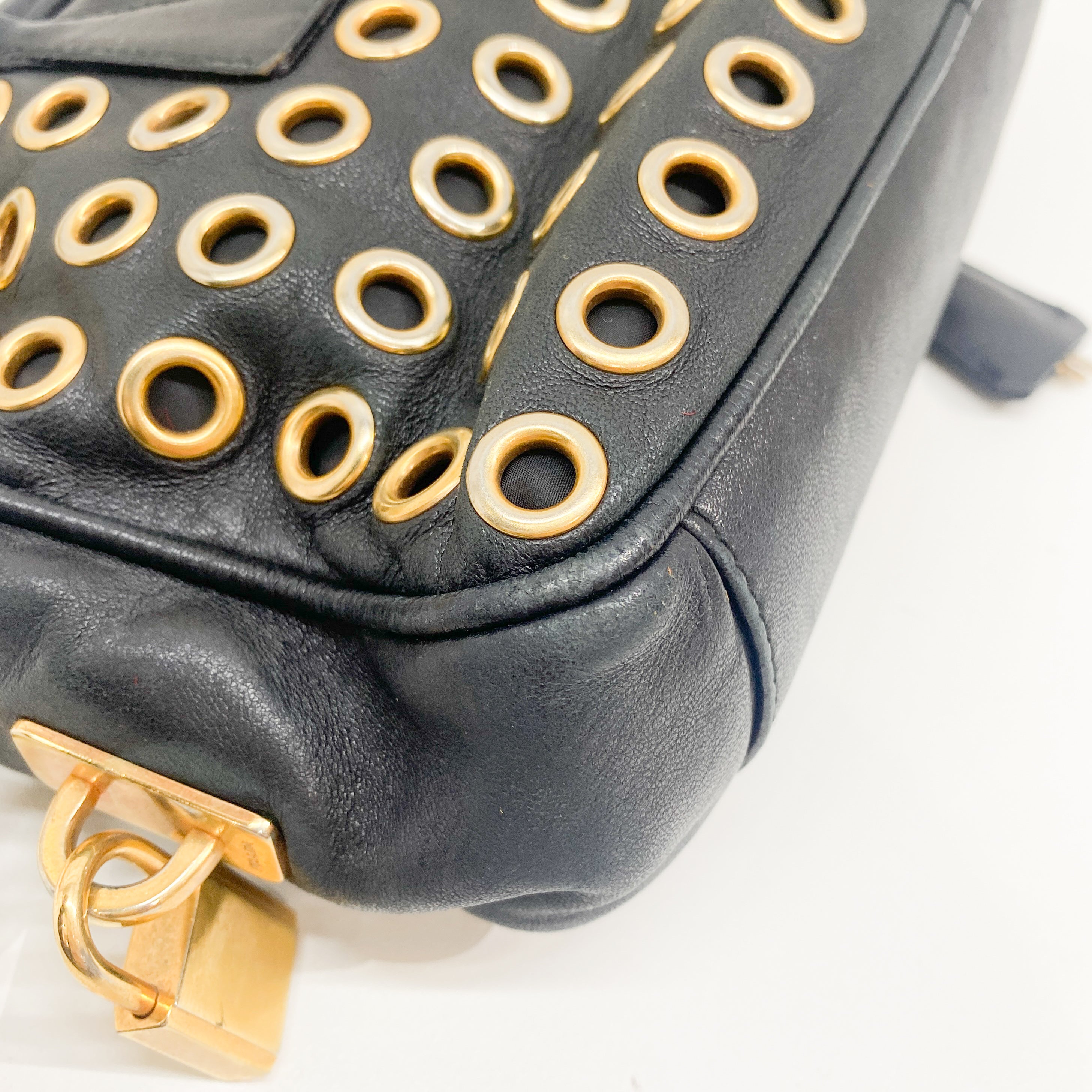 Black Holes Leather Hand Bag