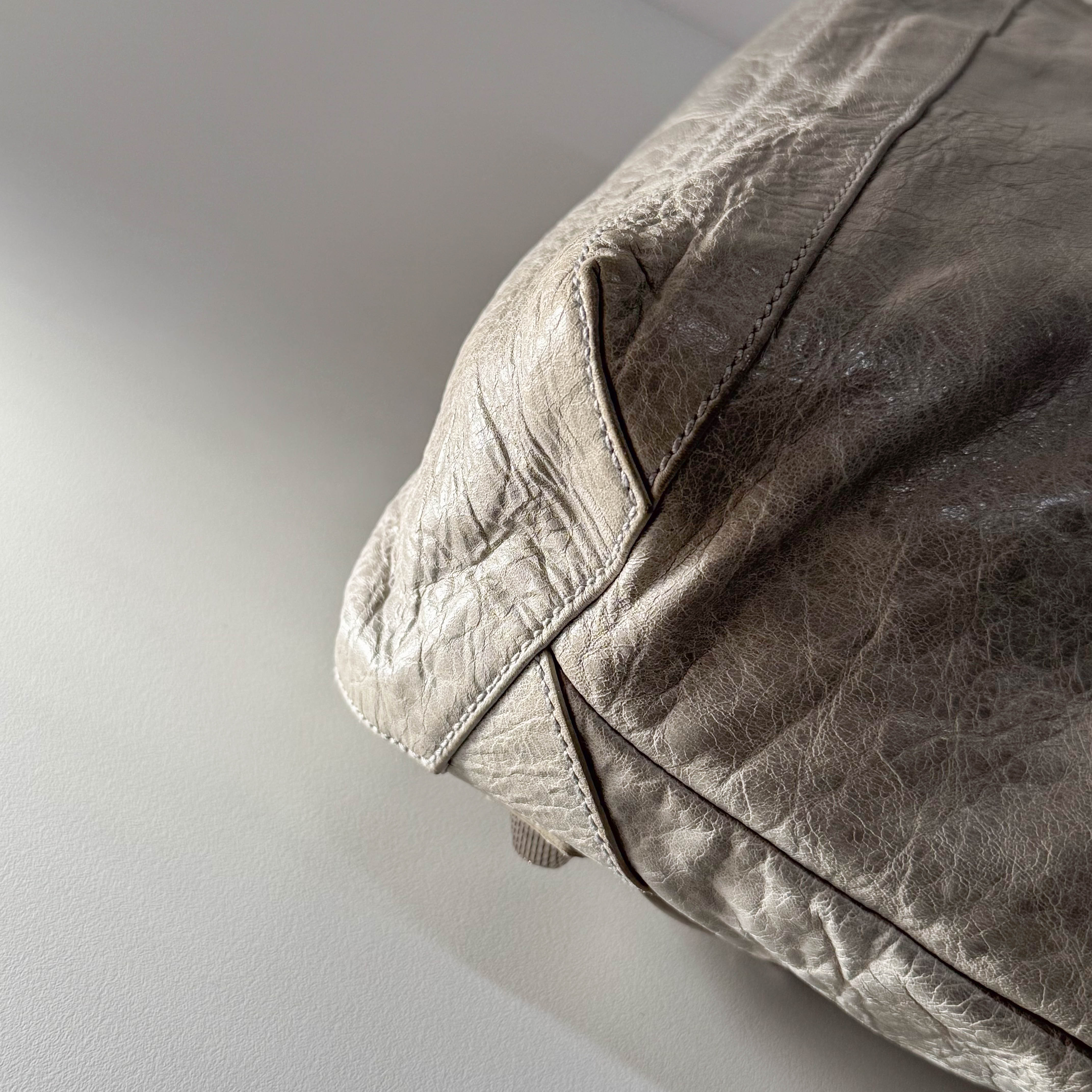 Giant Day Light Green Leather Hobo Bag