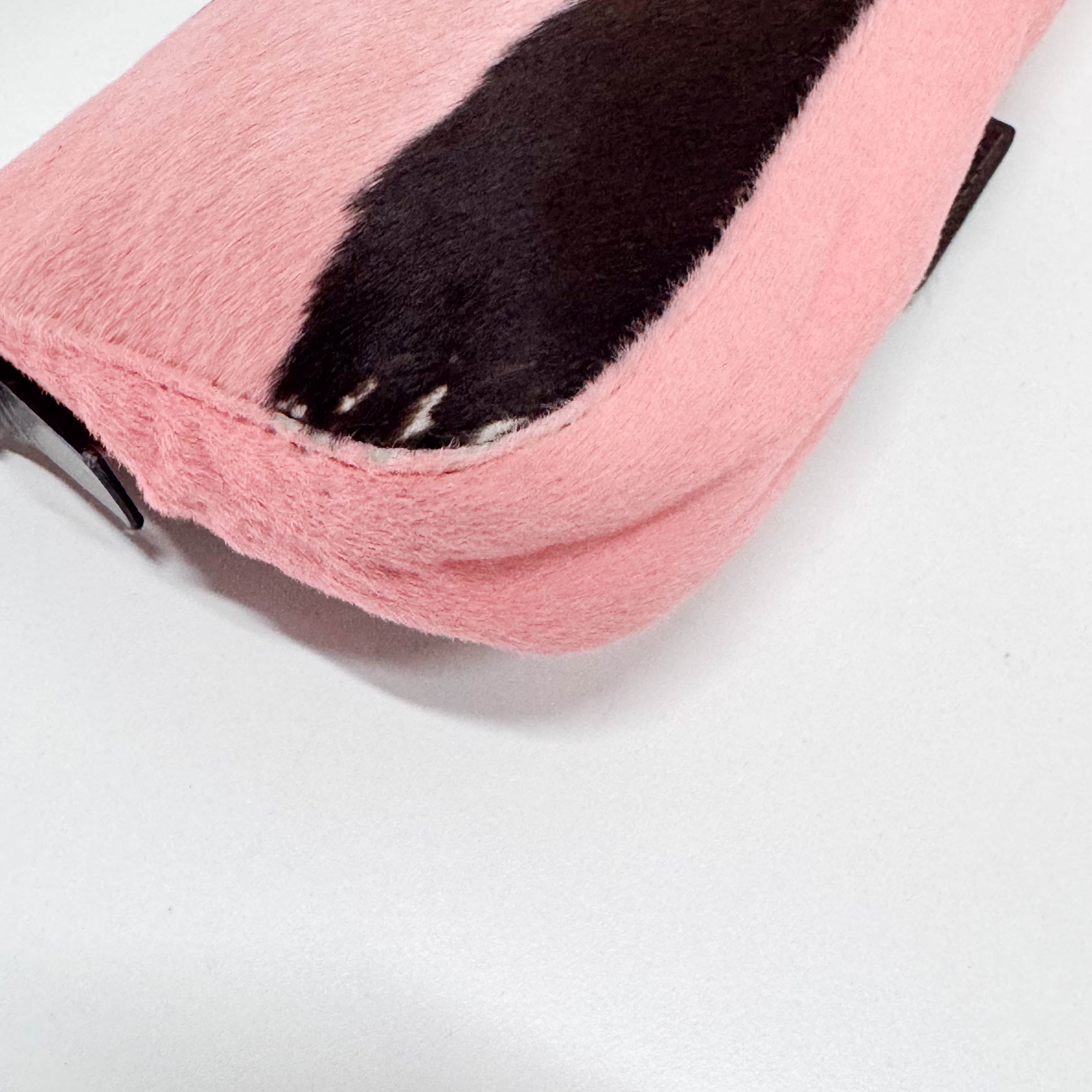 Baguette Pink Pony Hair Shoulder Bag