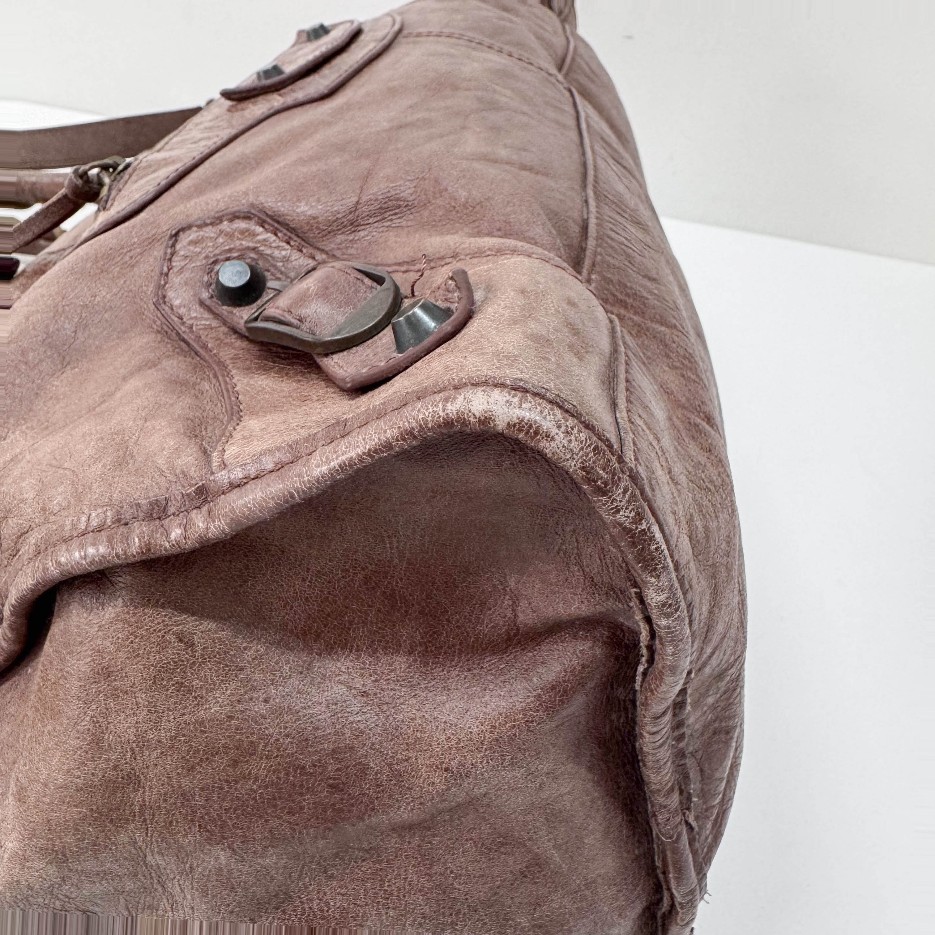 Part-Time Brown Calfskin Leather Two Way Bag