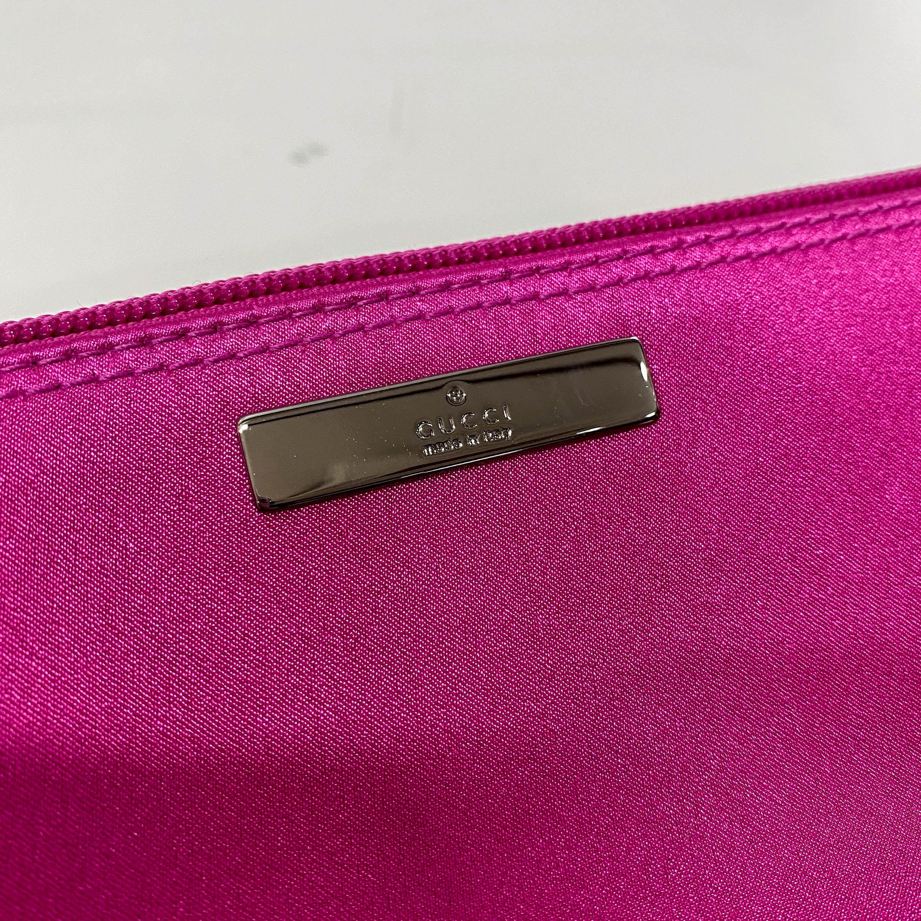 Boat Pink Satin Accessory Pouch