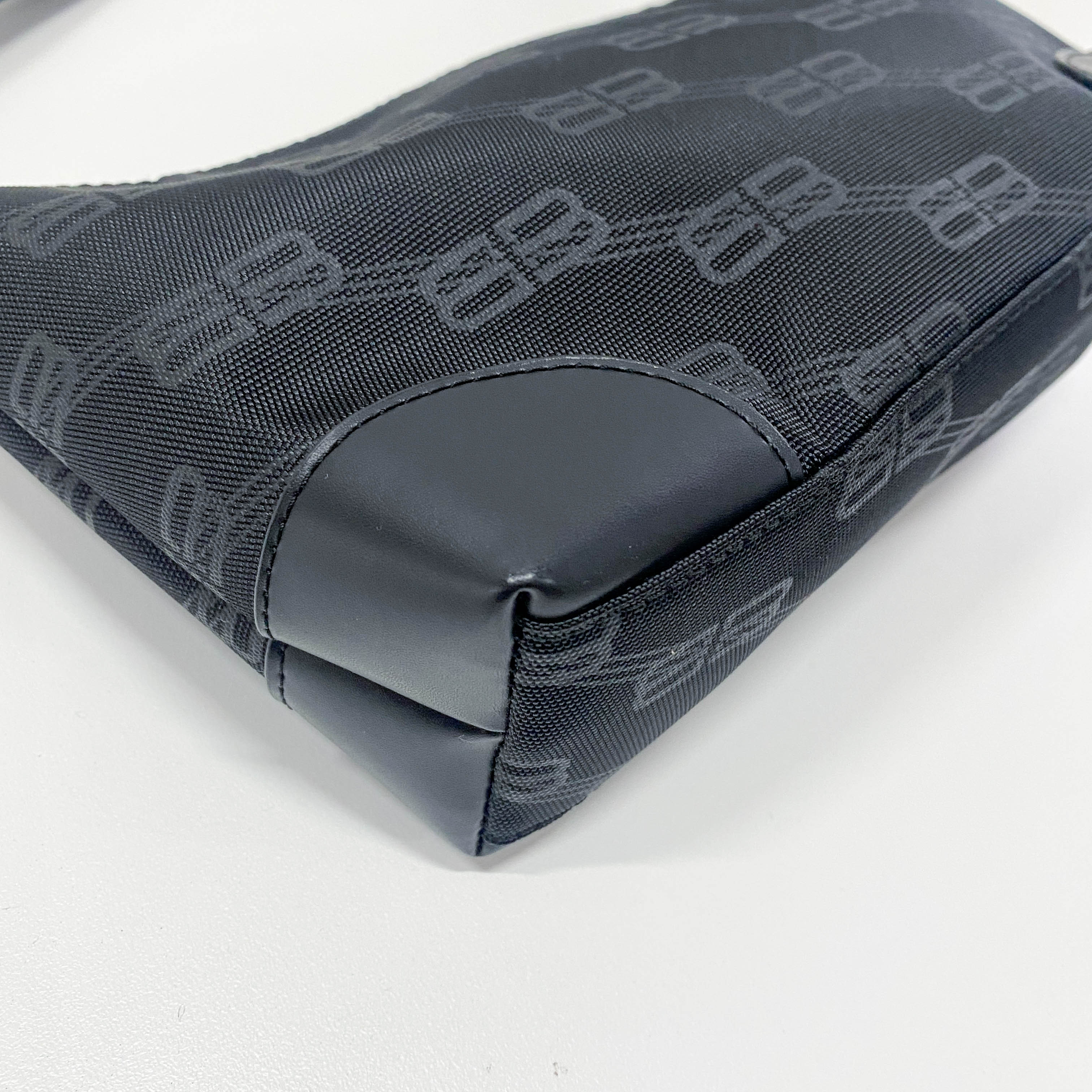 Monogram Black Canvas Shoulder Bag