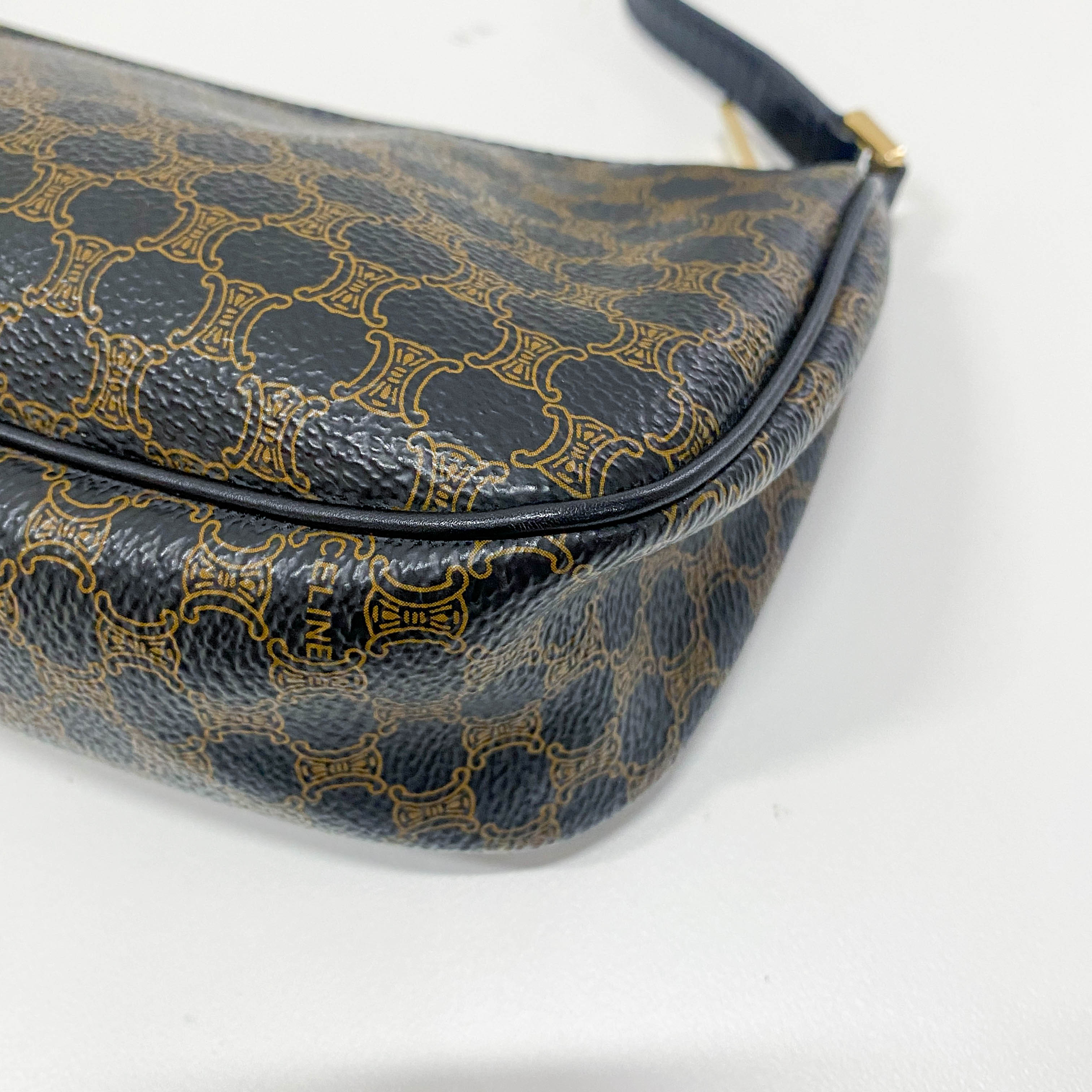 Macadam Small Black Coated Canvas Shoulder Bag