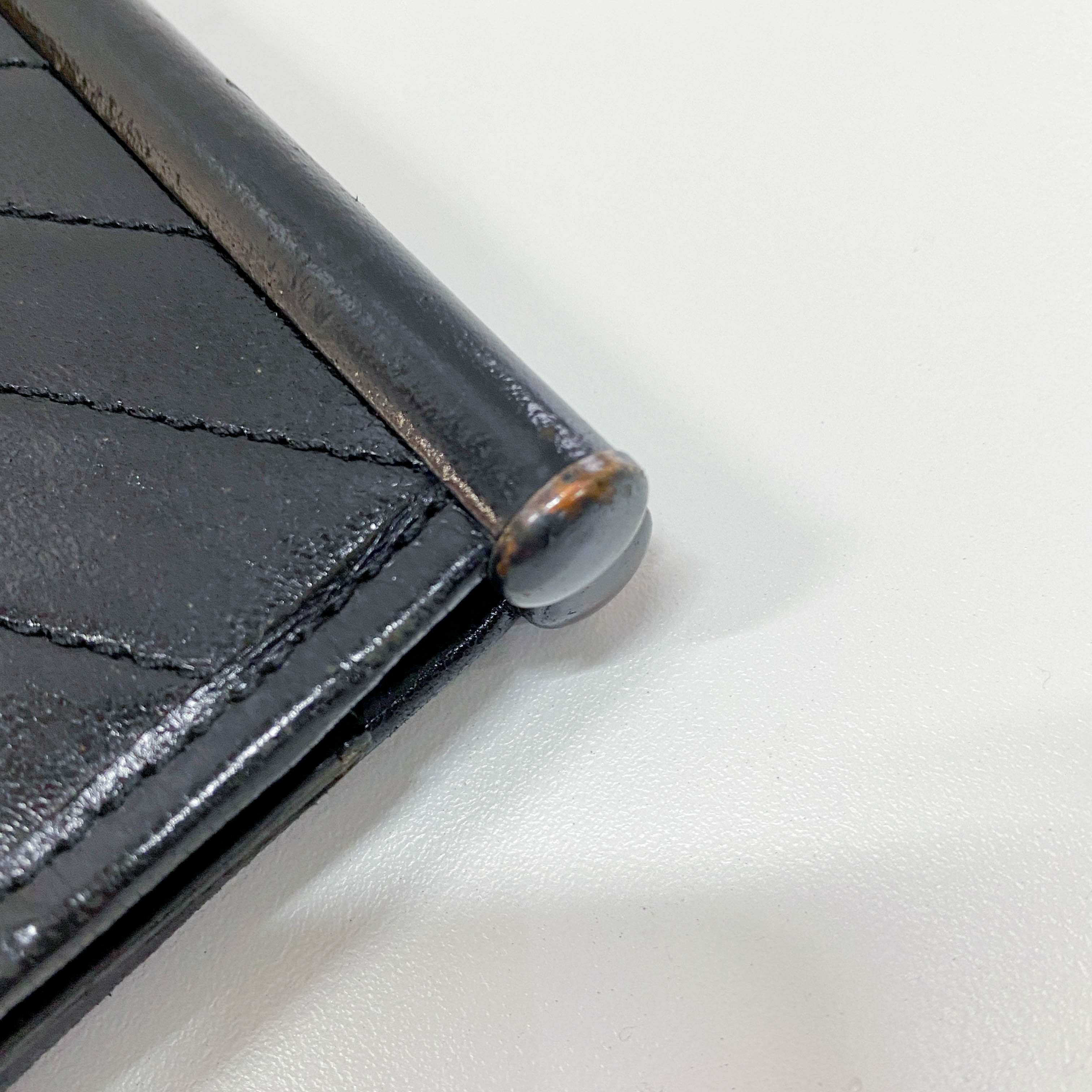 Black Leather Clutch Bag